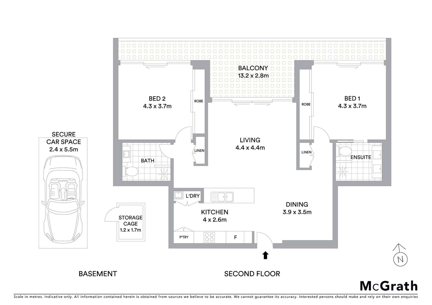 Floorplan of Homely apartment listing, 202/50 Kembla Street, Wollongong NSW 2500