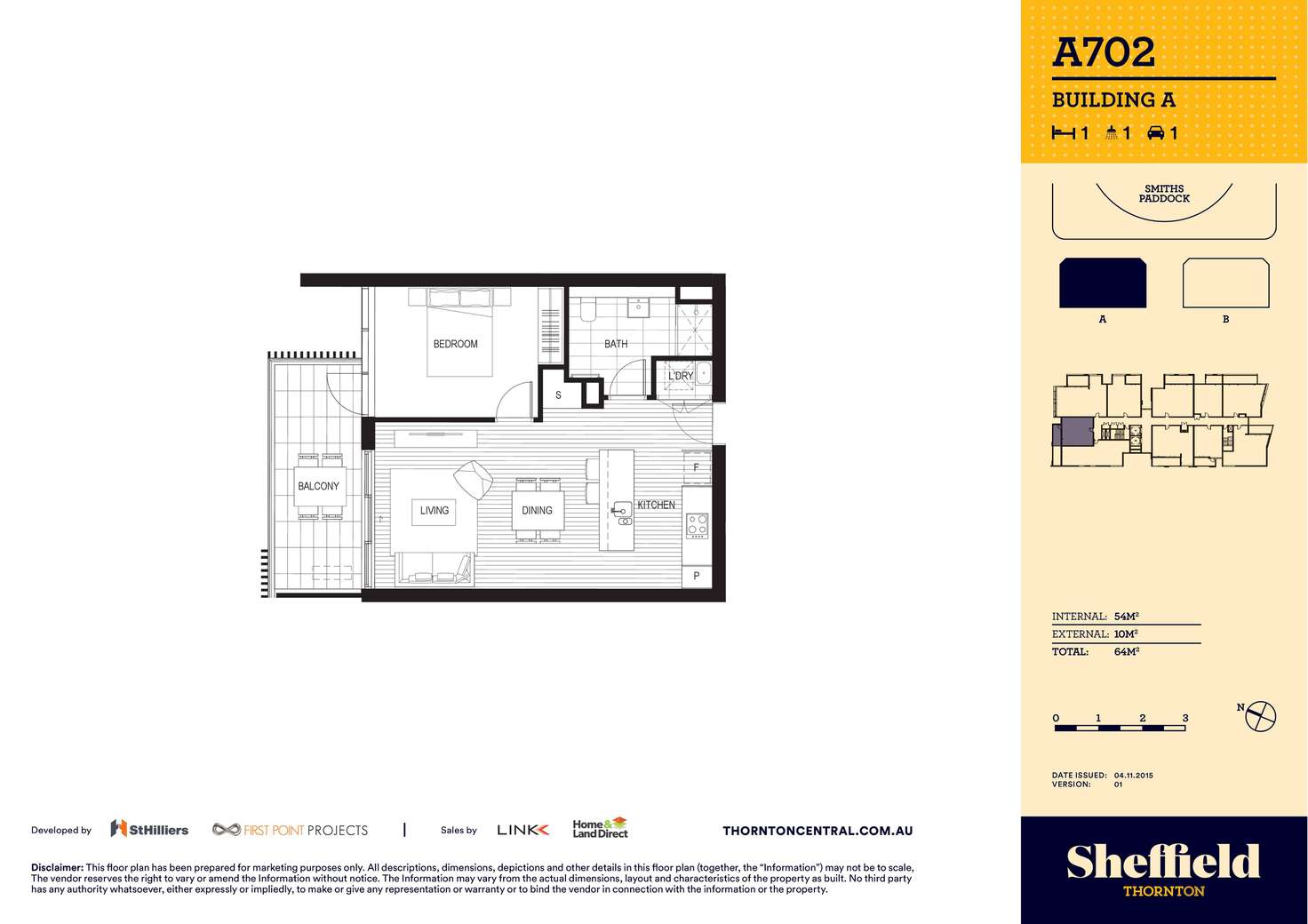 Floorplan of Homely apartment listing, 702/8 Aviators Way, Penrith NSW 2750