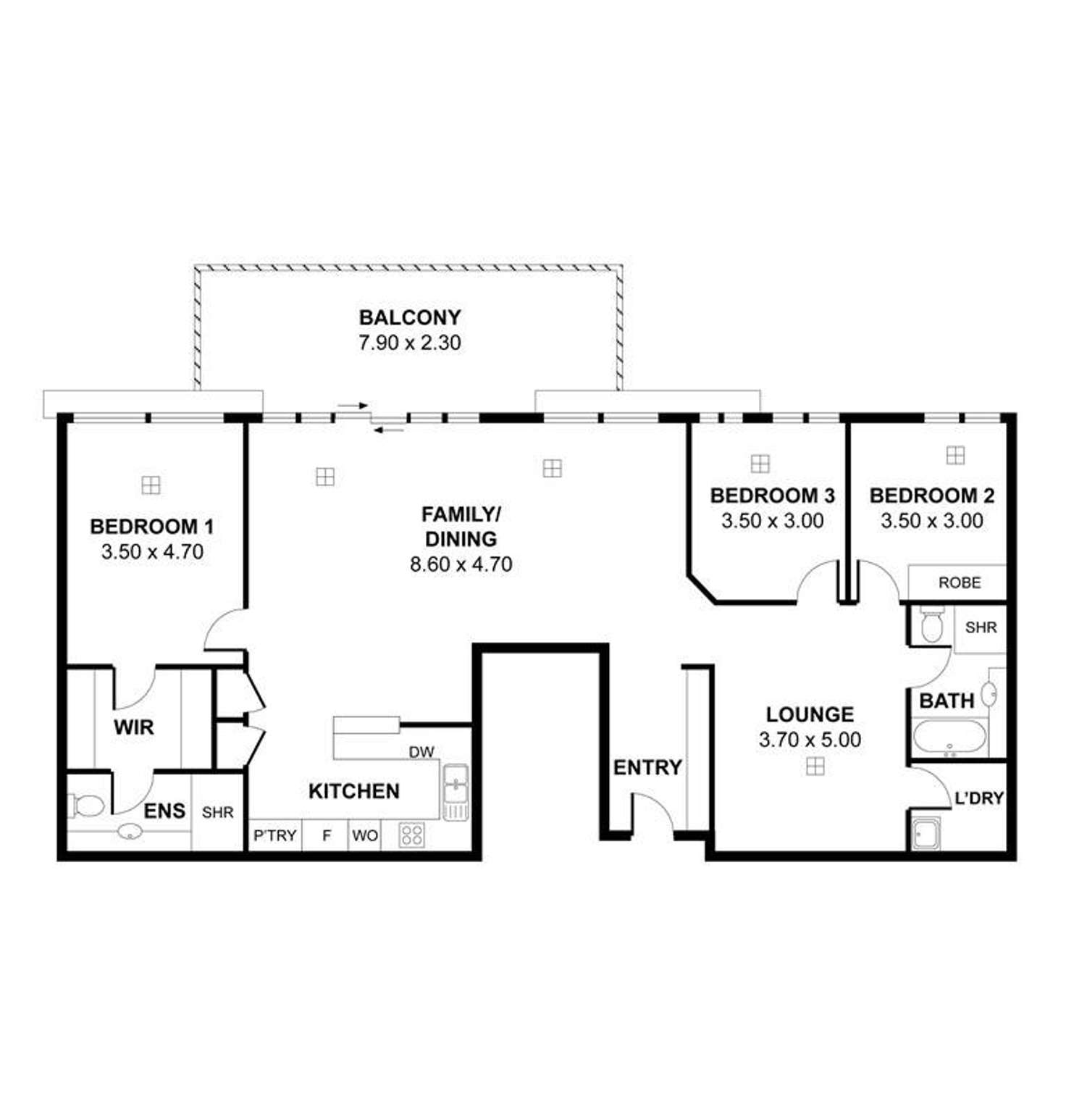 Floorplan of Homely apartment listing, 54/7 Liberman Close, Adelaide SA 5000