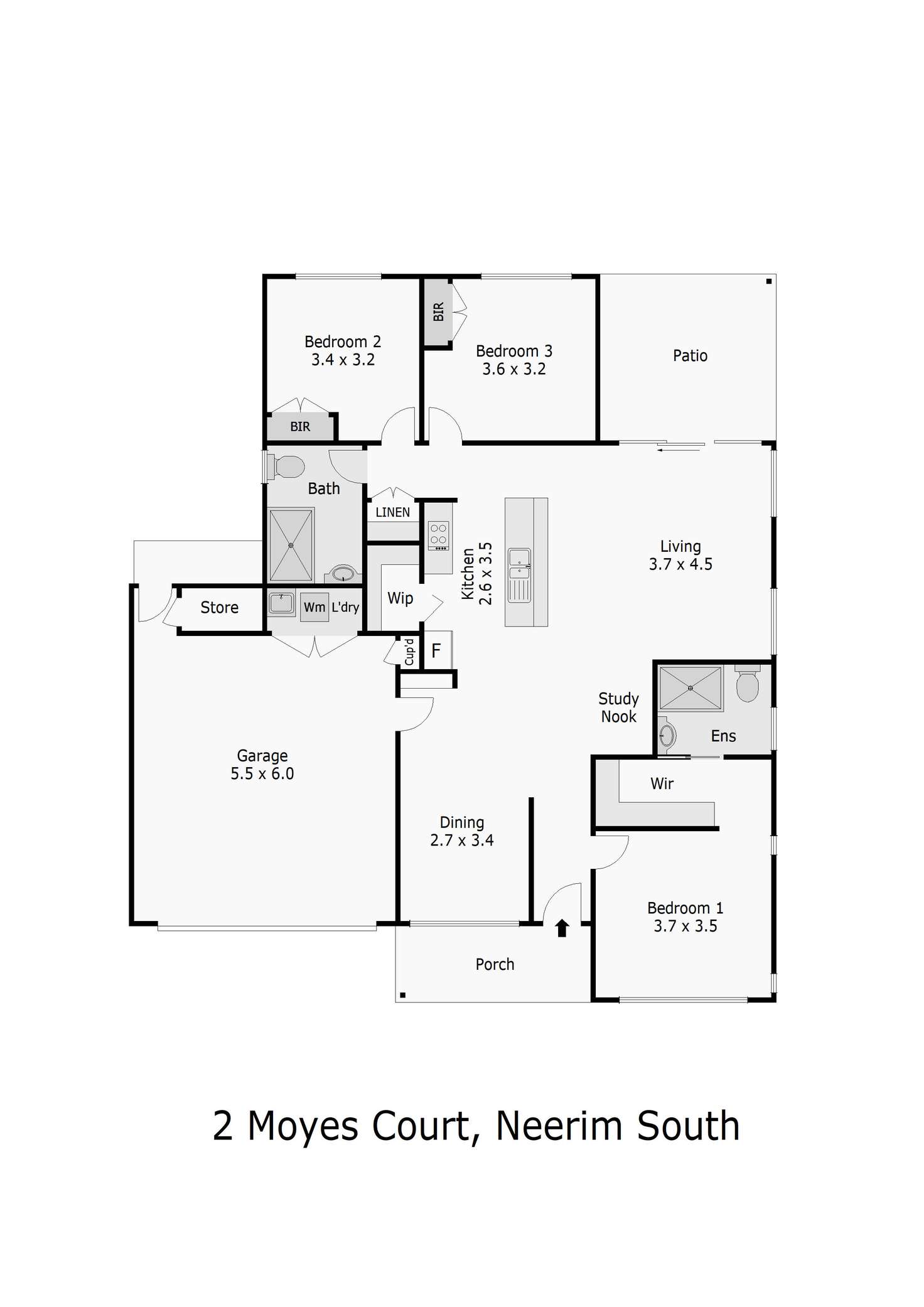 Floorplan of Homely house listing, 2 Moyes Court, Neerim South VIC 3831