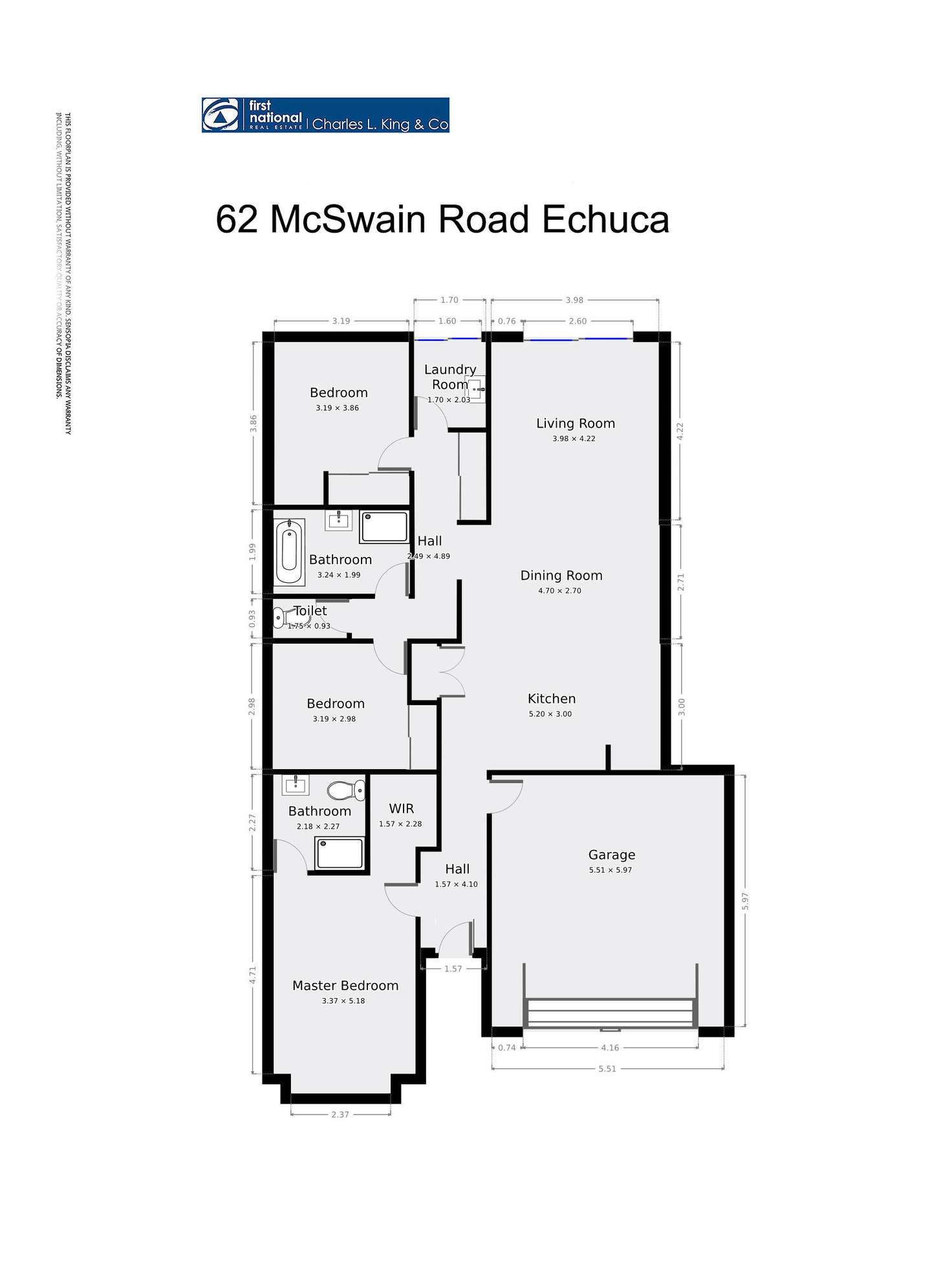 Floorplan of Homely house listing, 62 Mcswain Road, Echuca VIC 3564