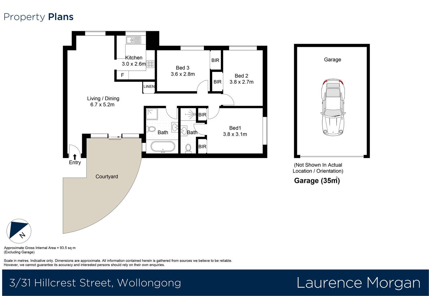 Floorplan of Homely unit listing, 3/31-33 Hillcrest Street, Wollongong NSW 2500