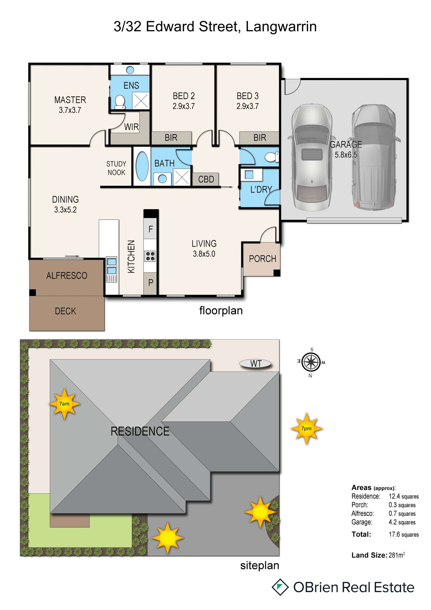 Floorplan of Homely unit listing, 3/32 Edward Street, Langwarrin VIC 3910