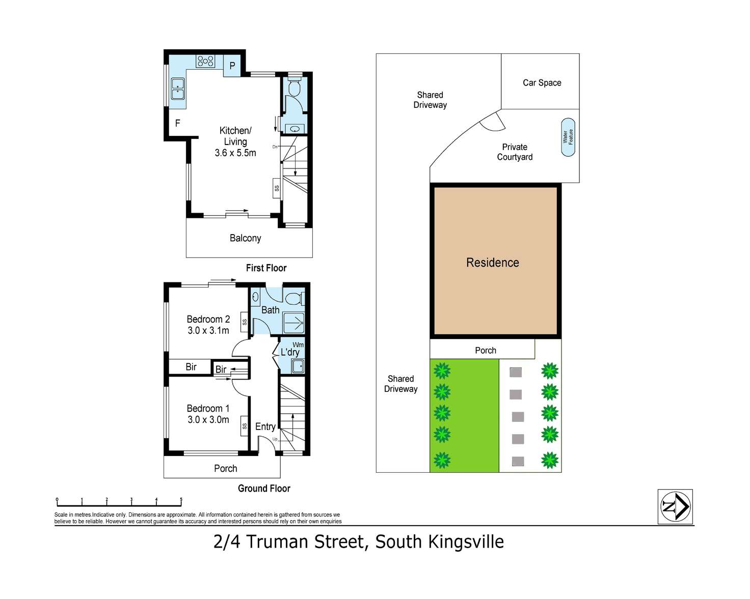 Floorplan of Homely townhouse listing, 2/4 Truman Street, South Kingsville VIC 3015