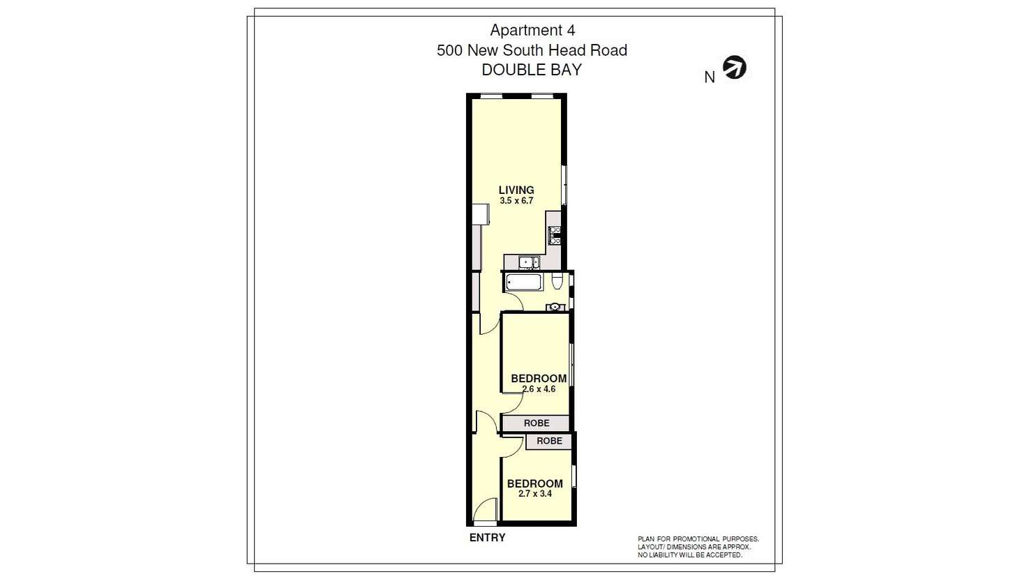 Floorplan of Homely apartment listing, 4/500 New South Head Road, Double Bay NSW 2028