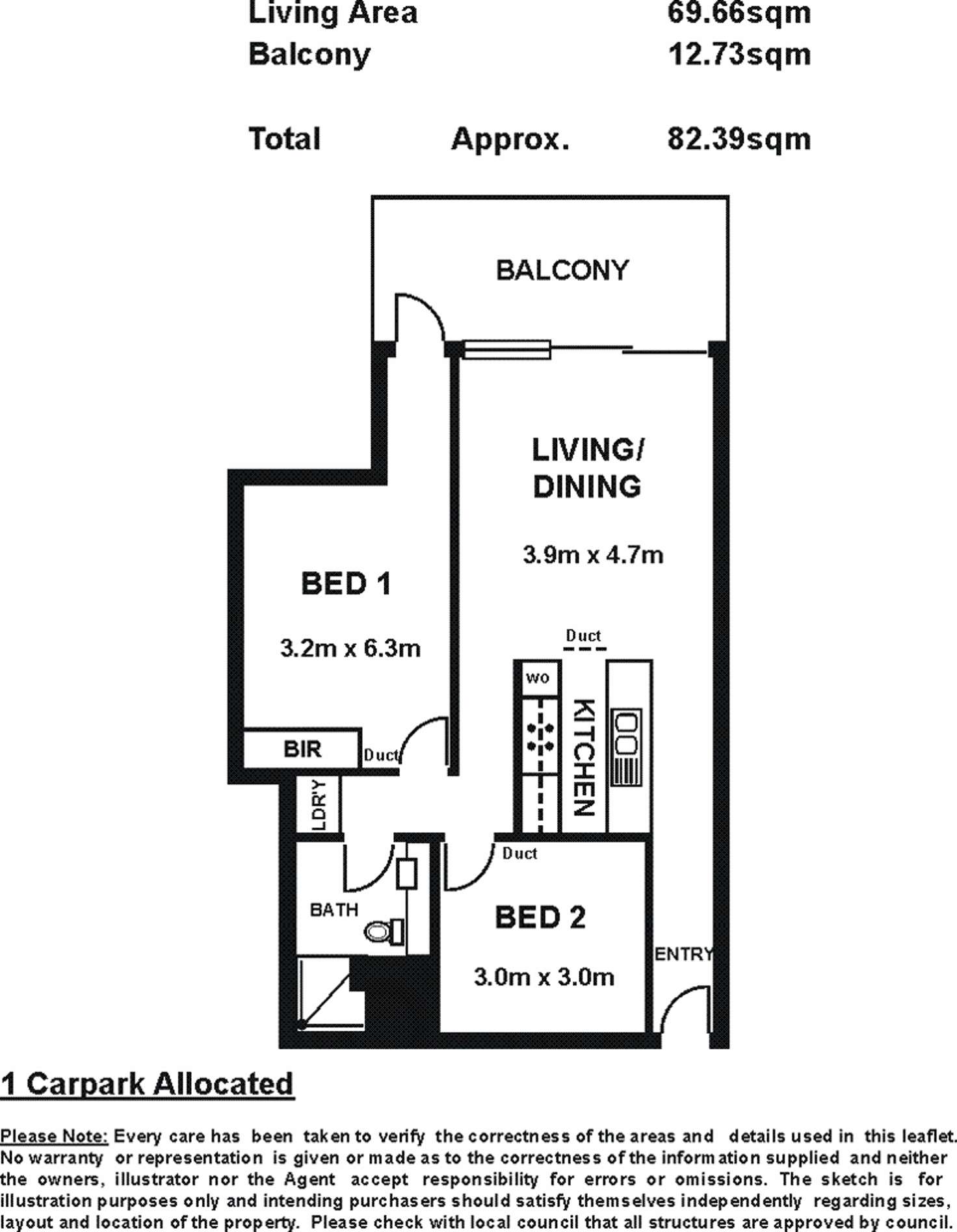 Floorplan of Homely apartment listing, 204/211 Grenfell Street, Adelaide SA 5000