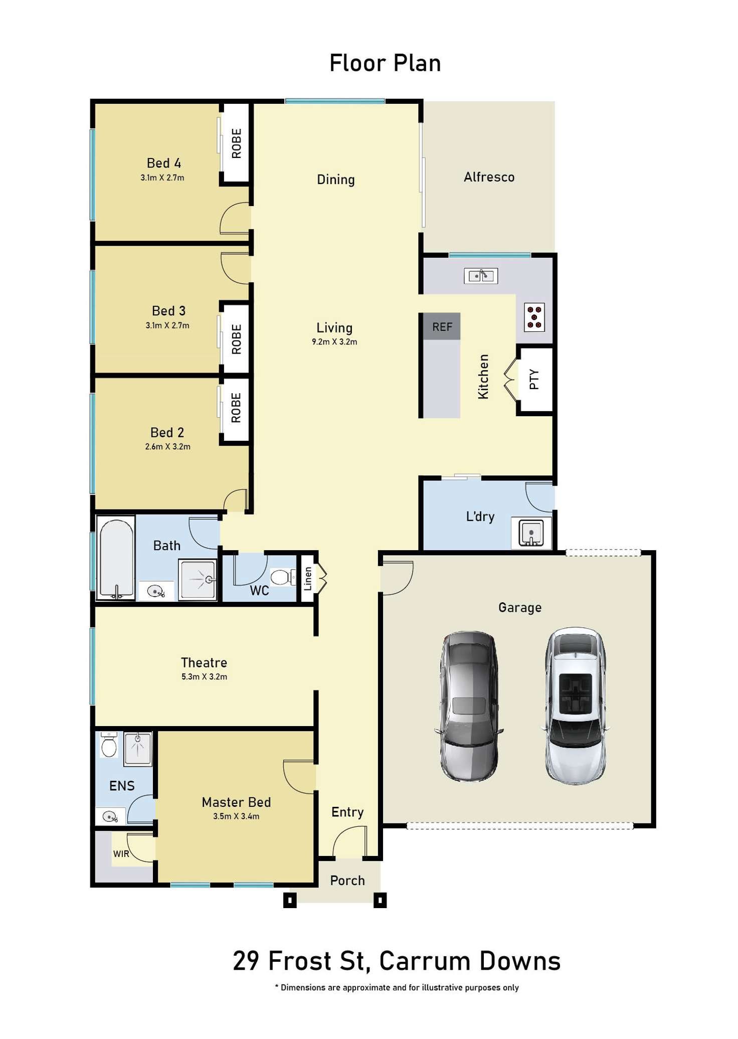 Floorplan of Homely house listing, 29 Frost Street, Carrum Downs VIC 3201