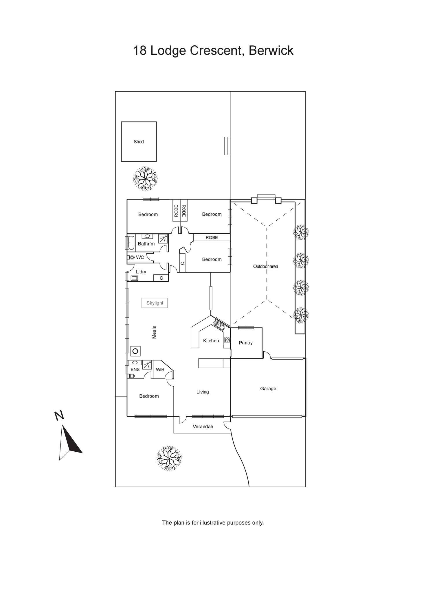 Floorplan of Homely house listing, 18 Lodge Crescent, Berwick VIC 3806
