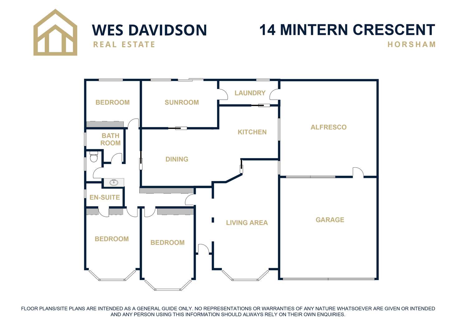 Floorplan of Homely house listing, 14 Mintern Crescent, Horsham VIC 3400