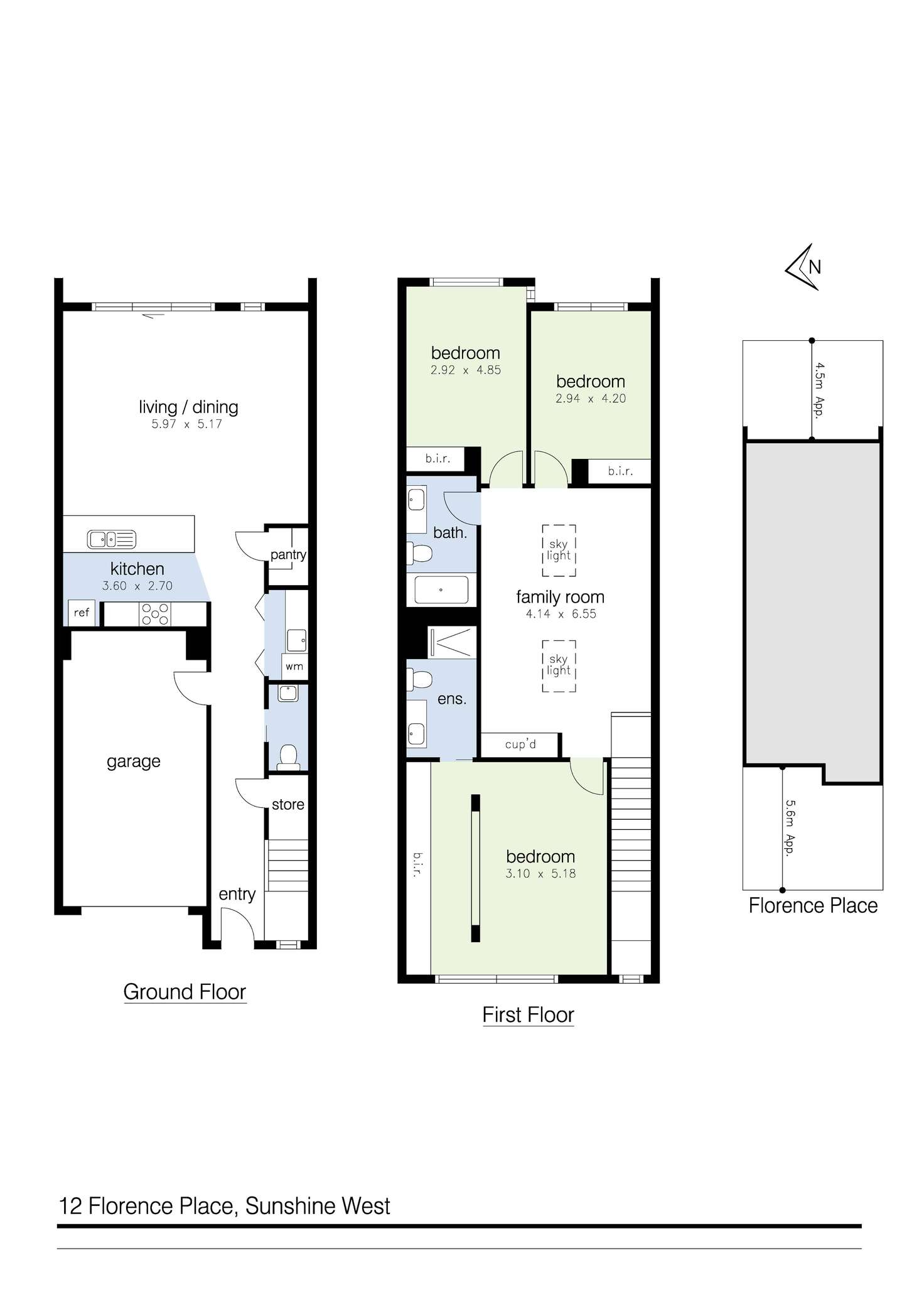 Floorplan of Homely townhouse listing, 12 Florence Place, Sunshine West VIC 3020