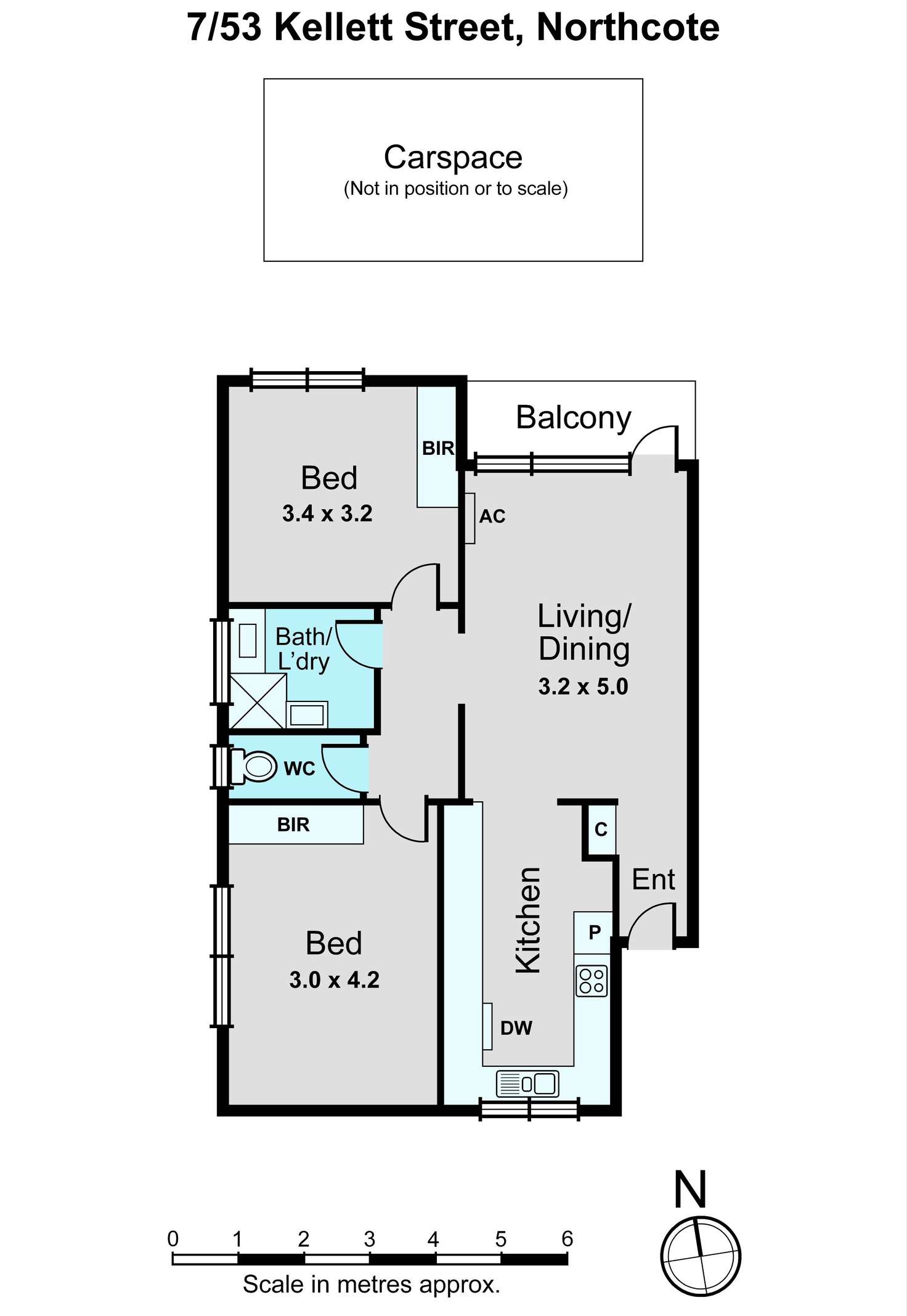 Floorplan of Homely apartment listing, 7/53 Kellett Street, Northcote VIC 3070