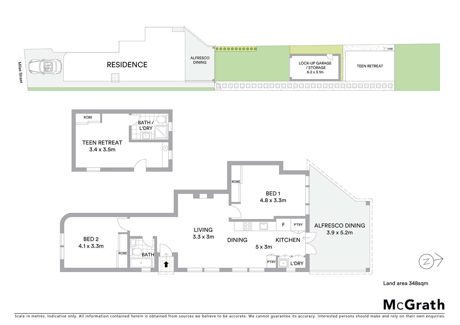 Floorplan of Homely semiDetached listing, 16 Miles Street, Mascot NSW 2020