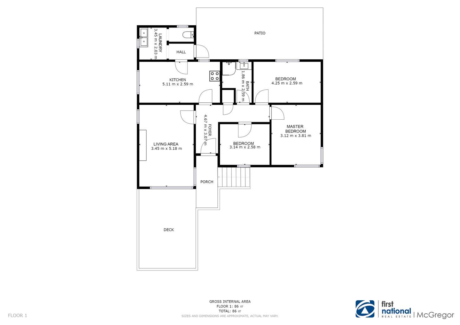 Floorplan of Homely house listing, 32 Twelfth Avenue, West Moonah TAS 7009