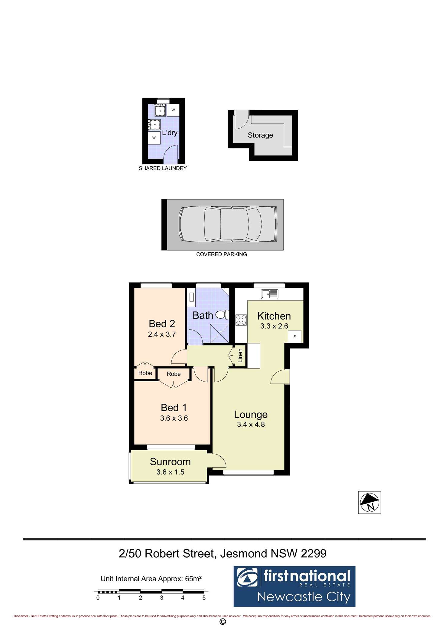 Floorplan of Homely unit listing, 2/50 Robert Street, Jesmond NSW 2299