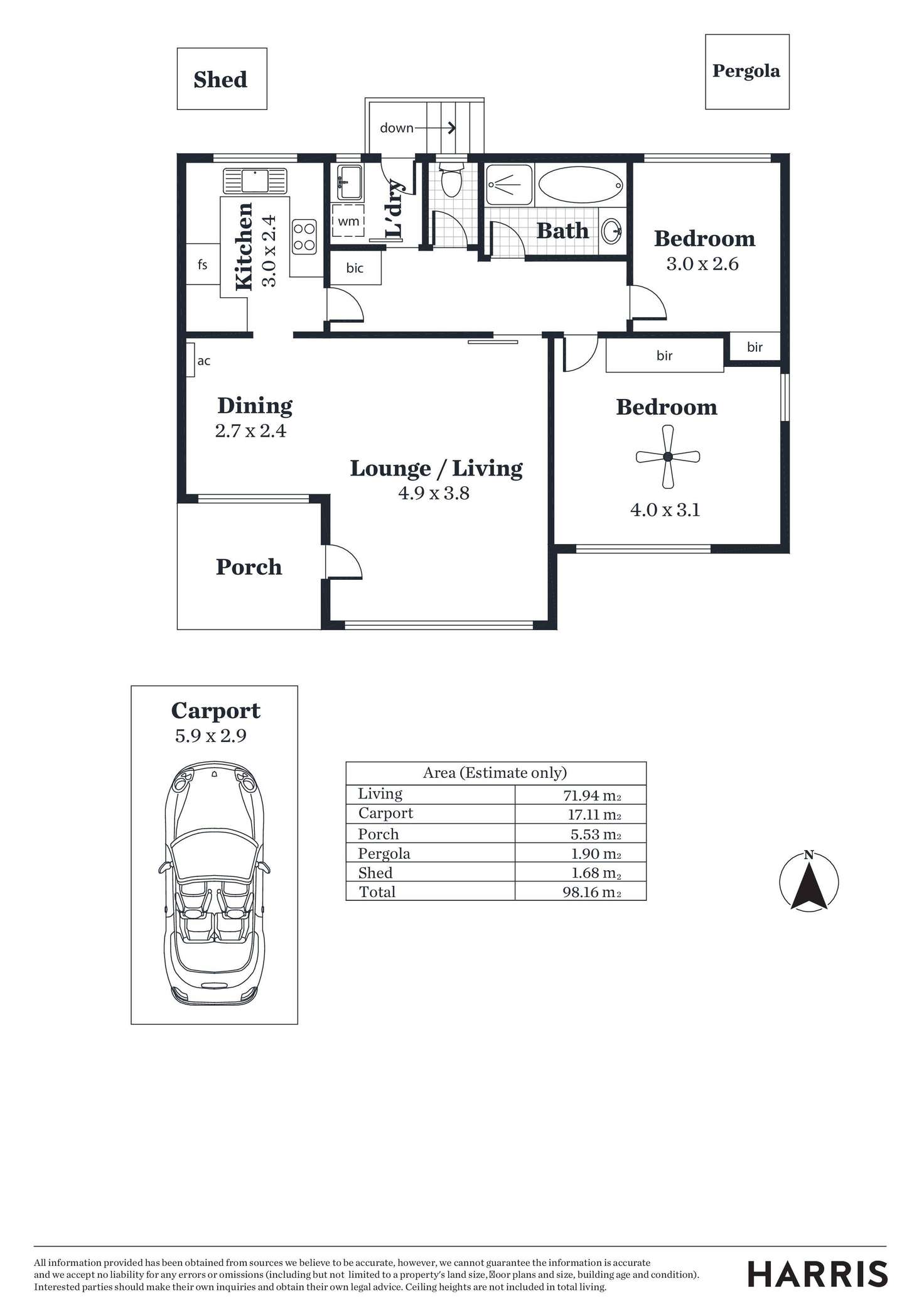 Floorplan of Homely unit listing, 2/24 Waite Street, Street, Blackwood SA 5051