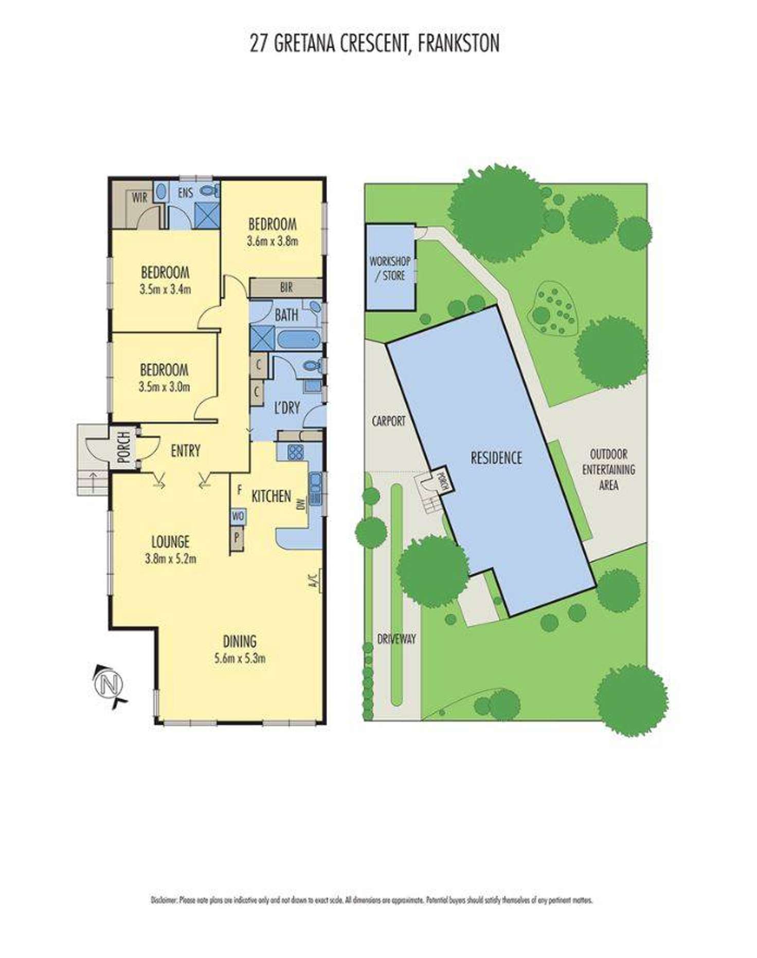 Floorplan of Homely house listing, 27 Gretana Crescent, Frankston VIC 3199