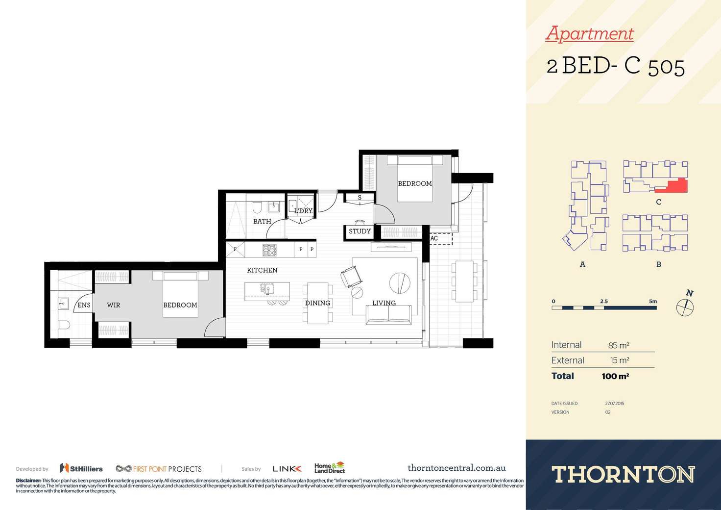 Floorplan of Homely apartment listing, 505/81C Lord Sheffield Circuit, Penrith NSW 2750