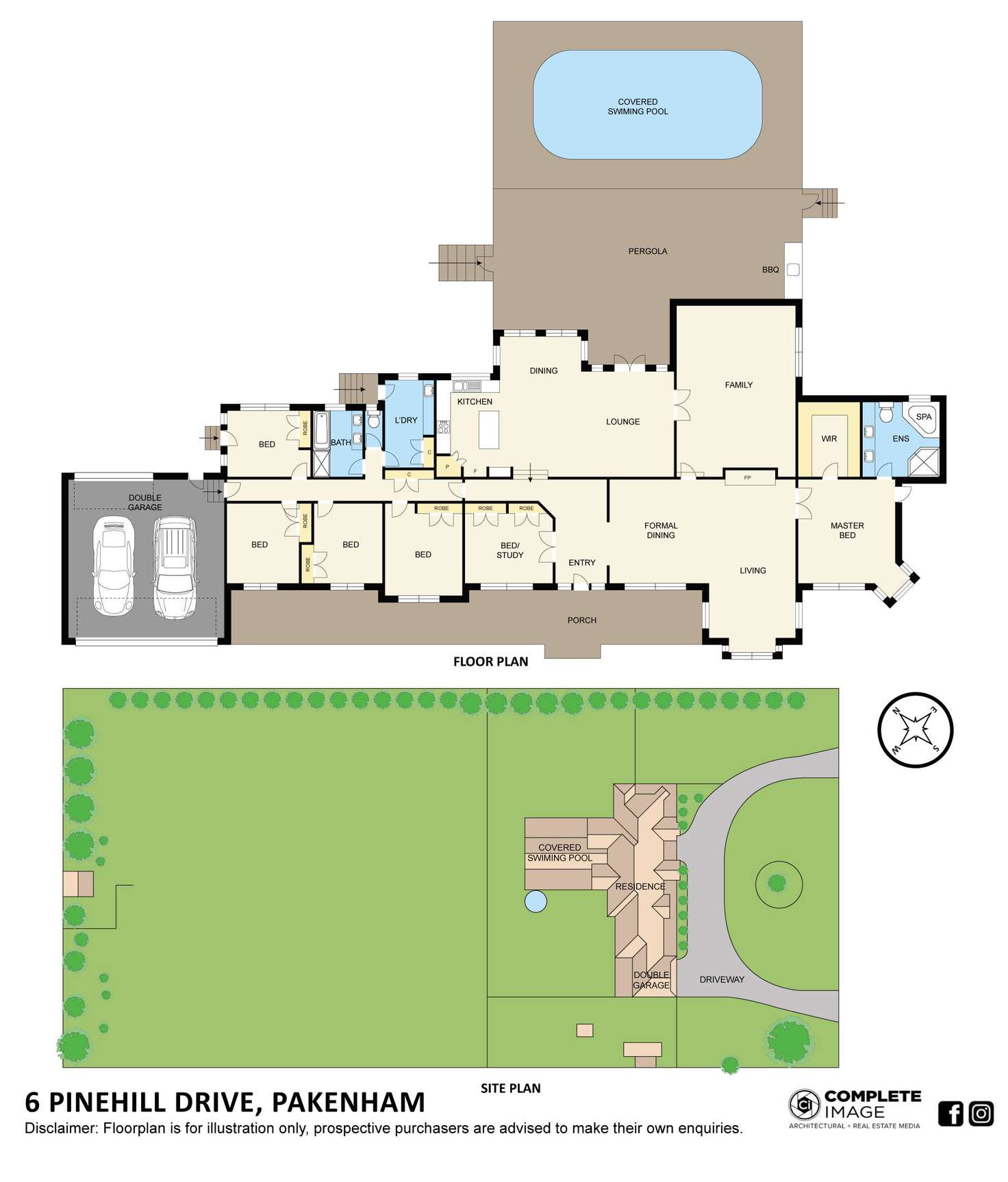 Floorplan of Homely house listing, 6 Pinehill Drive, Pakenham VIC 3810