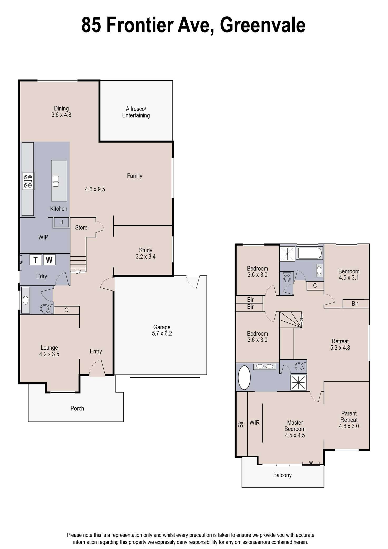 Floorplan of Homely house listing, 85 Frontier Avenue, Greenvale VIC 3059