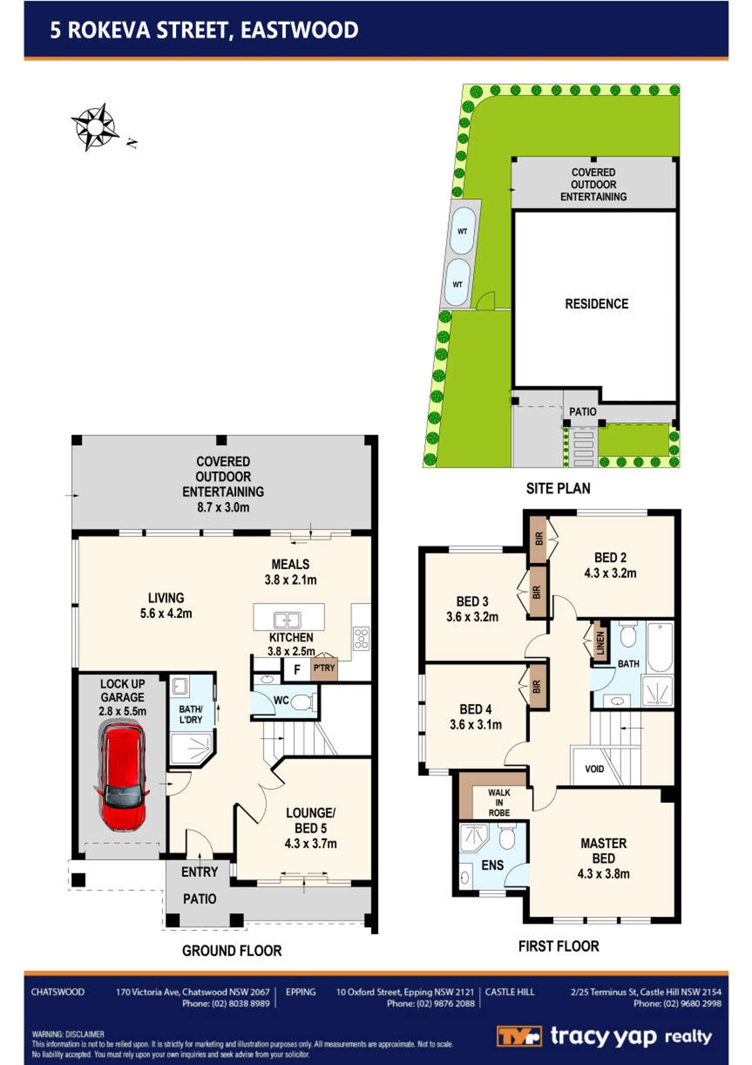 Floorplan of Homely house listing, 5 Rokeva Street, Eastwood NSW 2122