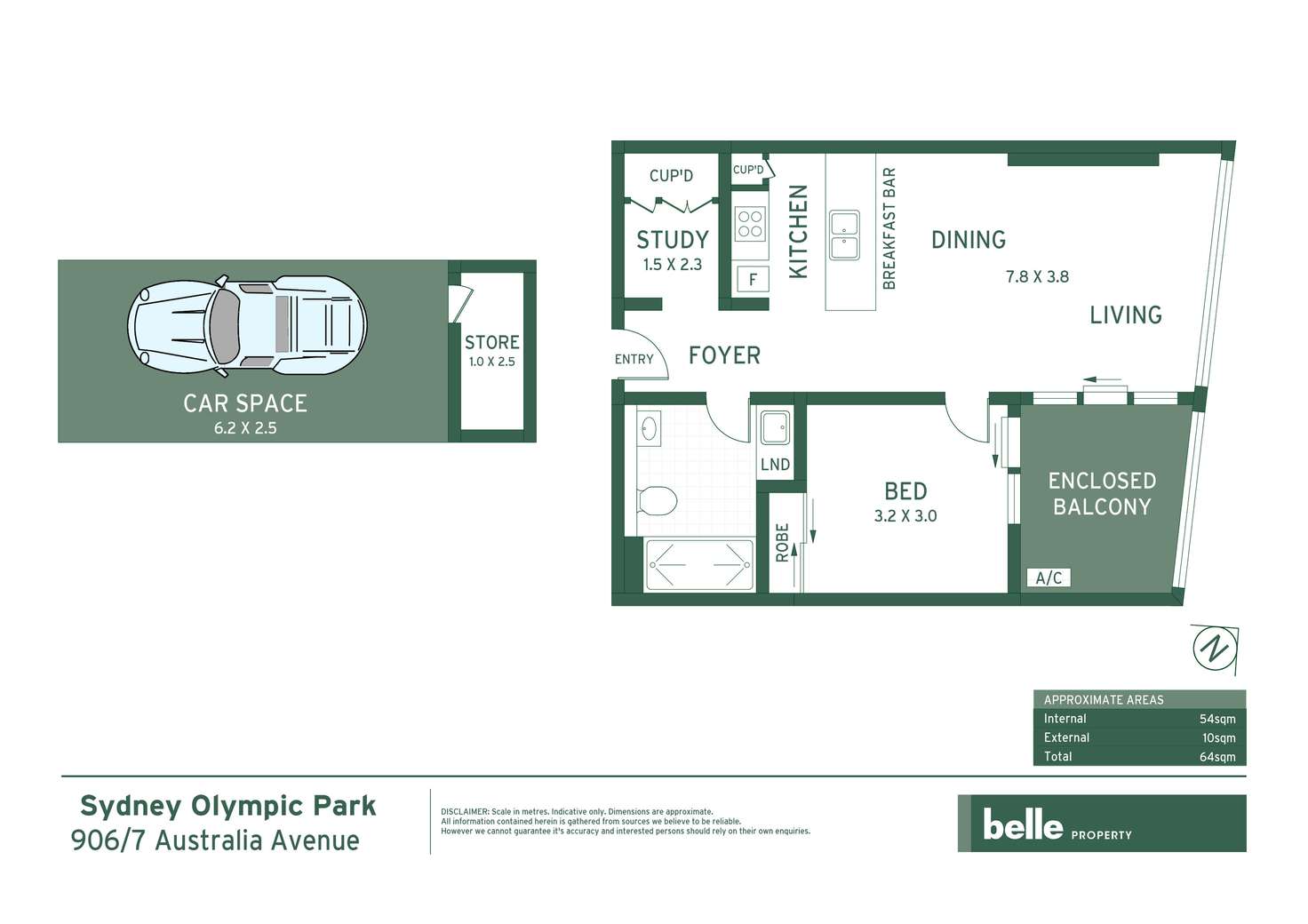 Floorplan of Homely apartment listing, 906/7 Australia Avenue, Sydney Olympic Park NSW 2127