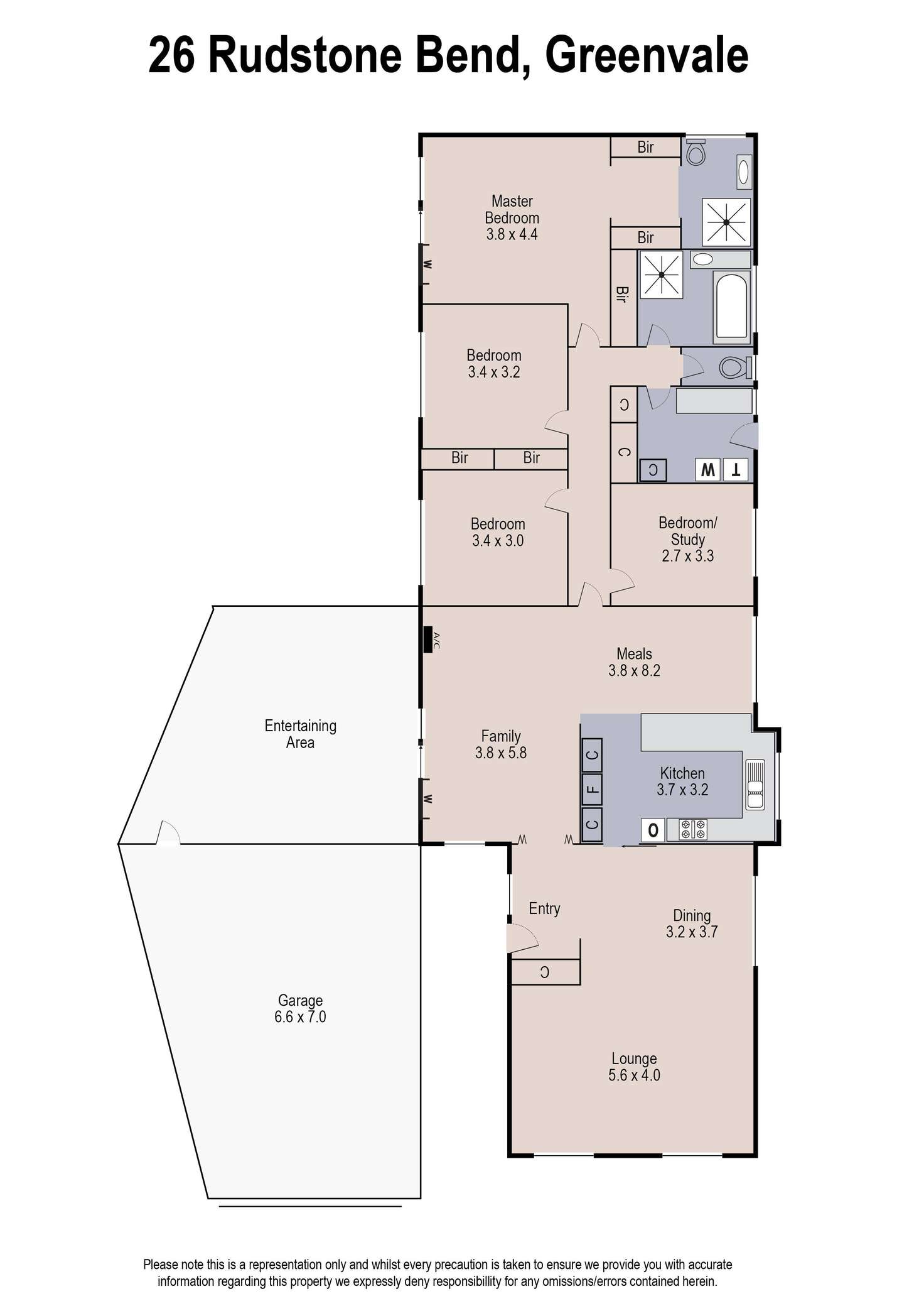 Floorplan of Homely house listing, 26 Rudstone Bend, Greenvale VIC 3059