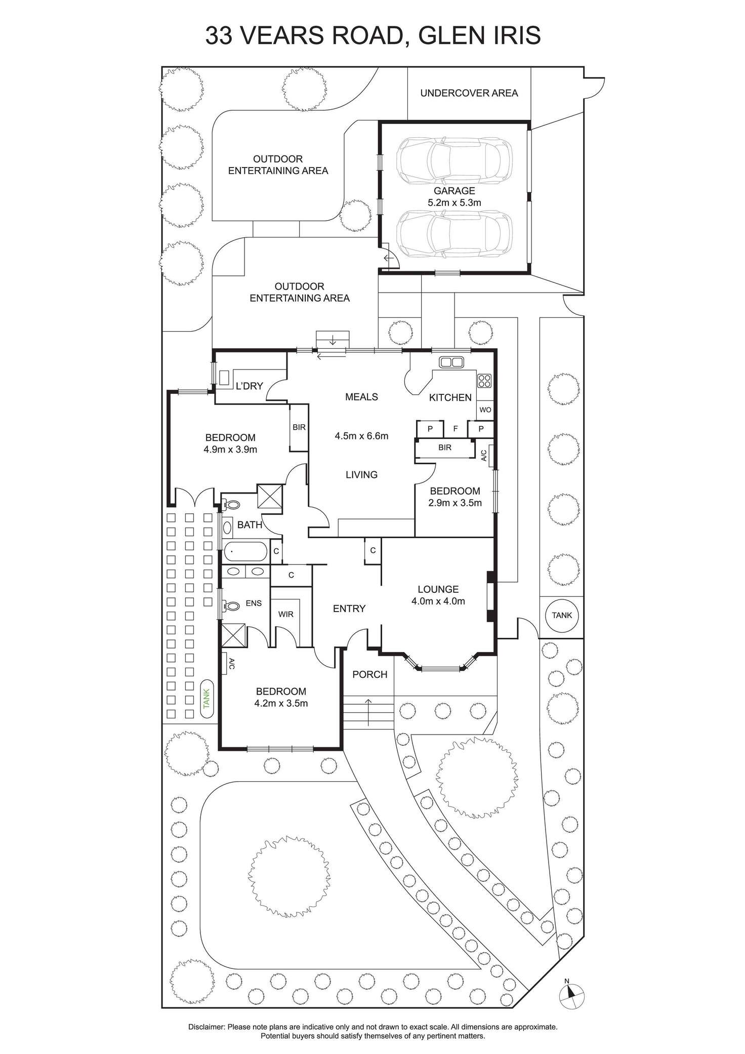 Floorplan of Homely house listing, 33 Vears Road, Glen Iris VIC 3146
