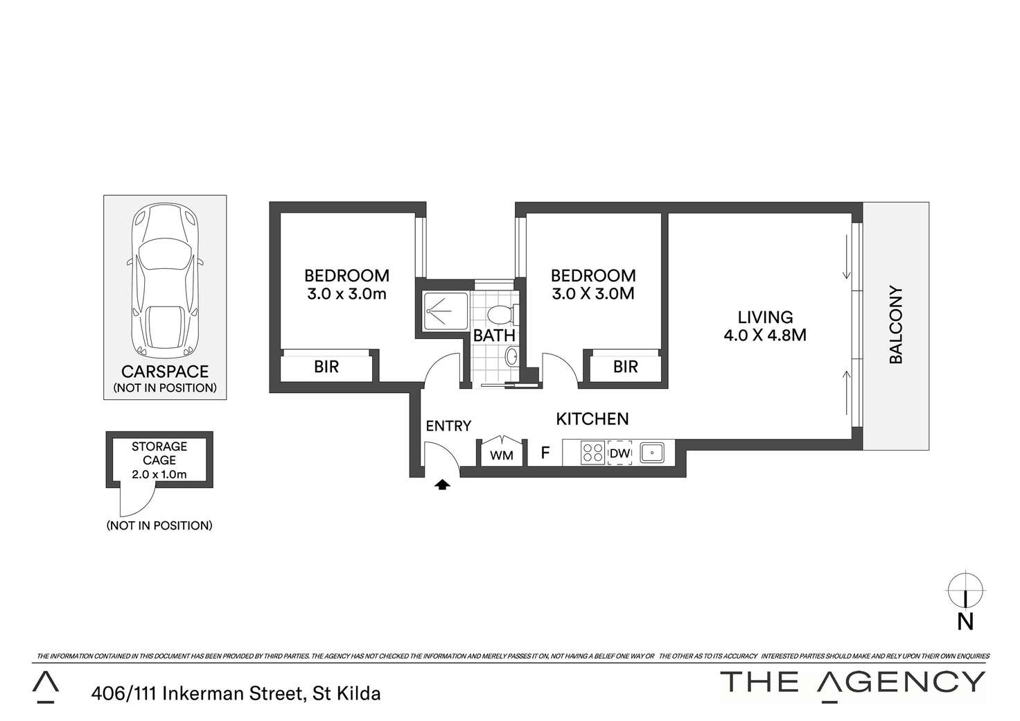 Floorplan of Homely unit listing, 406/111 Inkerman Street, St Kilda VIC 3182