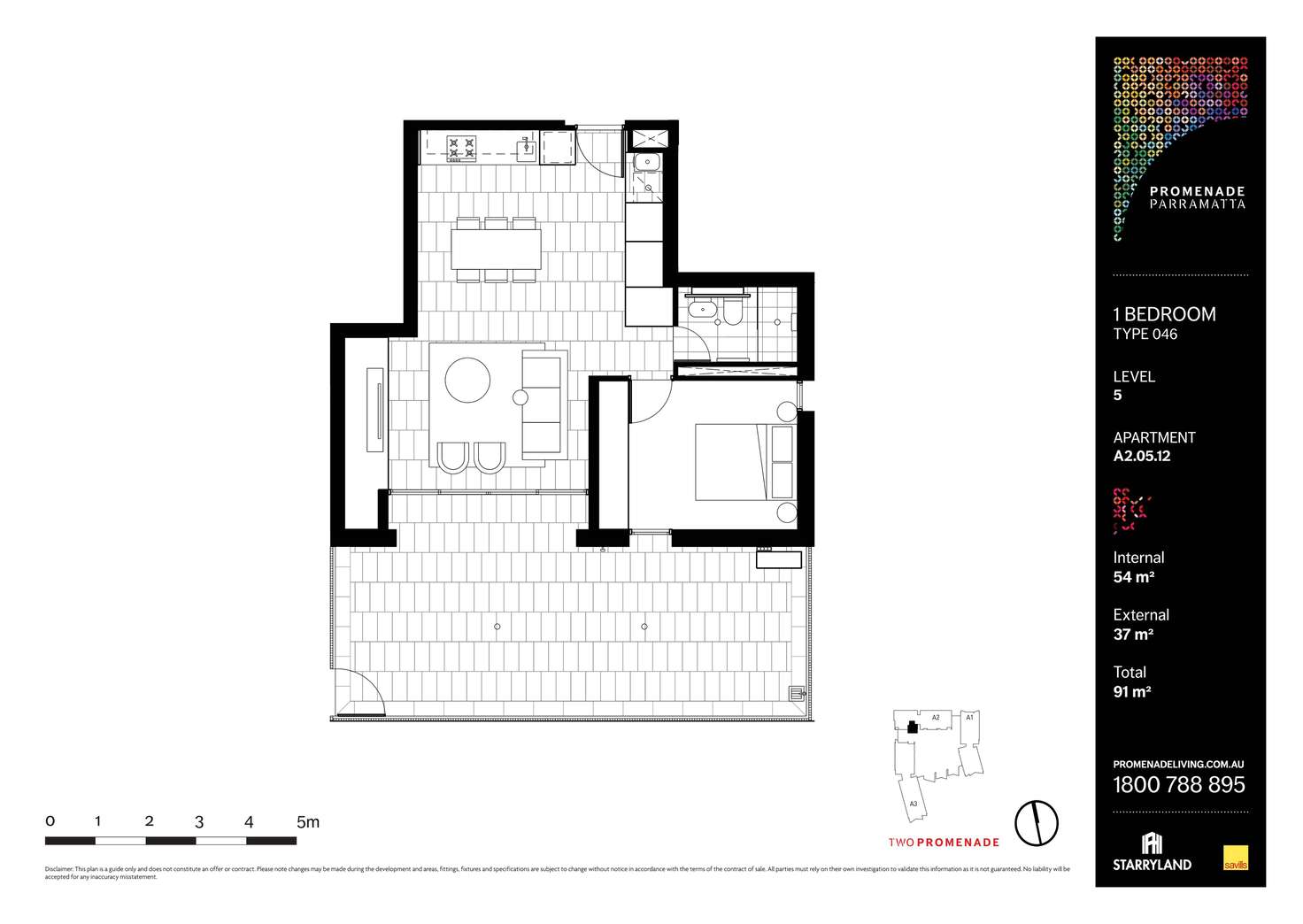 Floorplan of Homely unit listing, 512B/3 Broughton Street, Parramatta NSW 2150