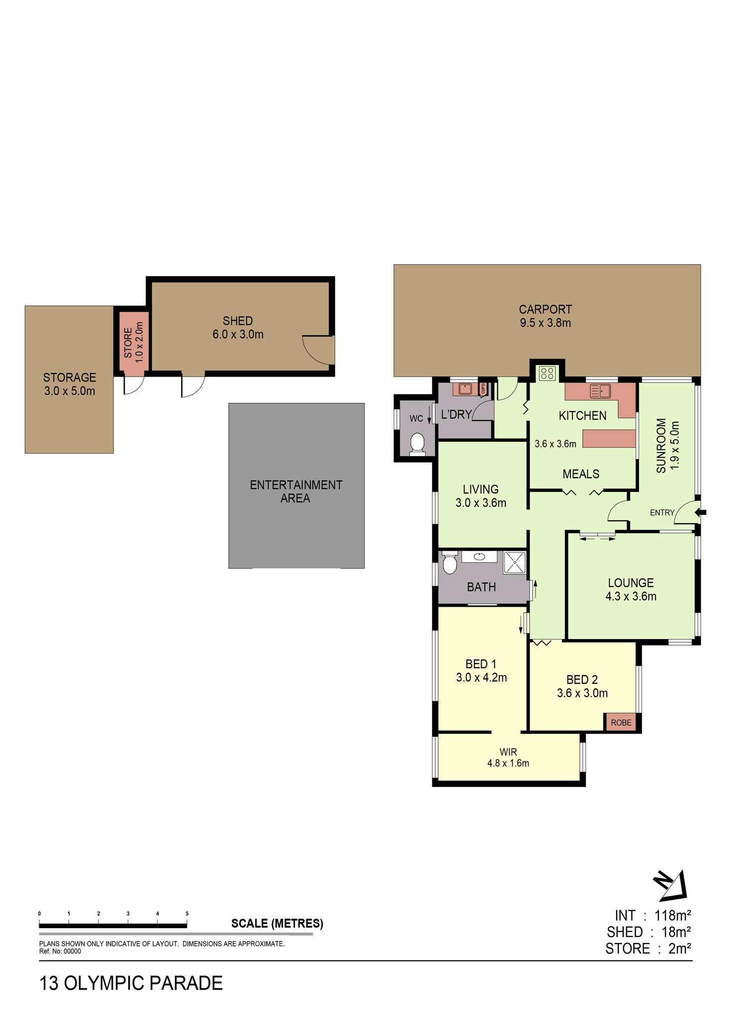 Floorplan of Homely house listing, 13 Olympic Parade, Kangaroo Flat VIC 3555