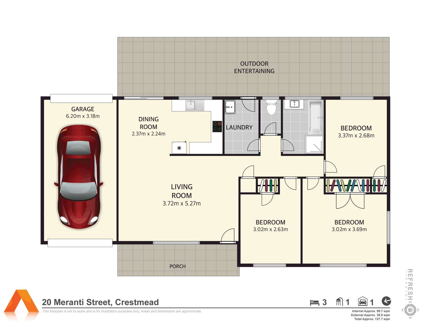 Floorplan of Homely house listing, 20 Meranti Street, Crestmead QLD 4132