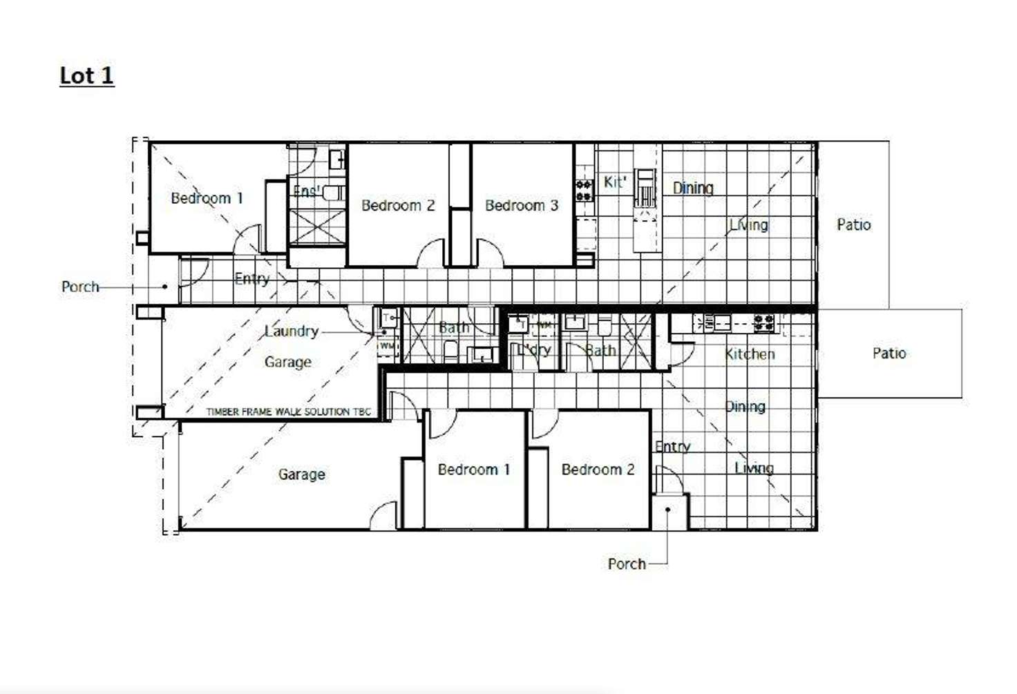 Floorplan of Homely semiDetached listing, 1/105 Talford Street, Allenstown QLD 4700