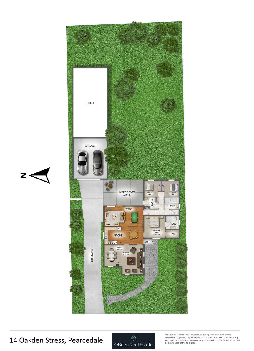 Floorplan of Homely house listing, 14 Oakden Street, Pearcedale VIC 3912