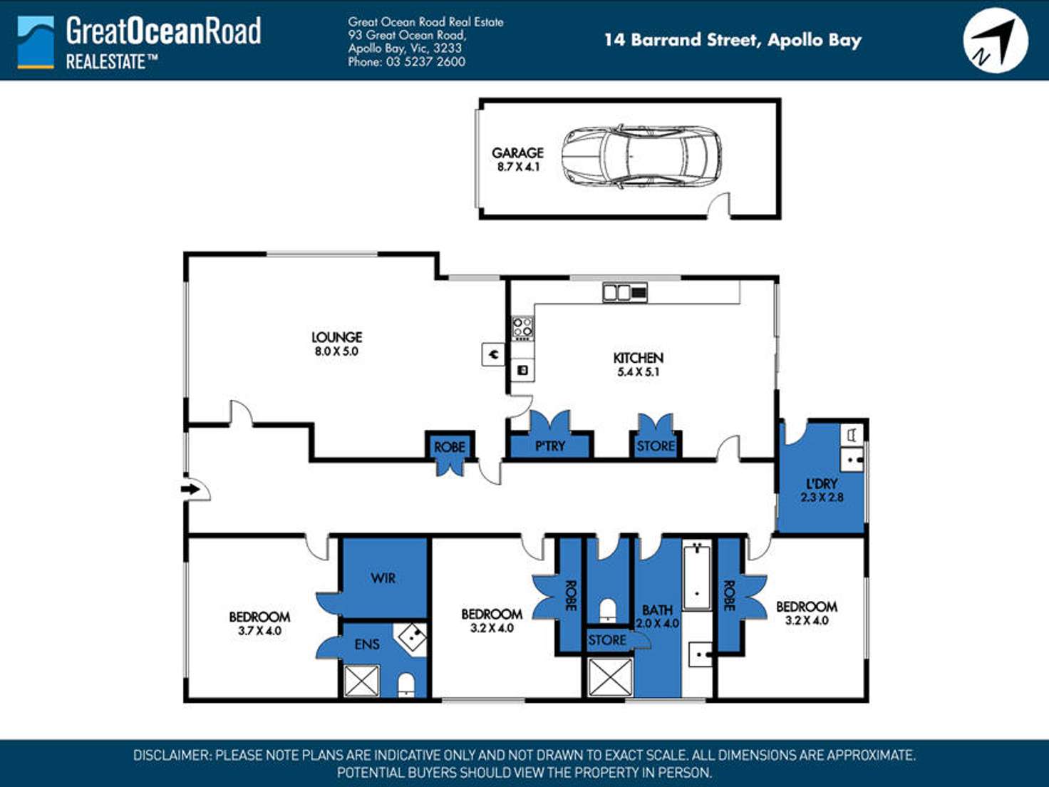 Floorplan of Homely house listing, 14 Barrand Street, Apollo Bay VIC 3233