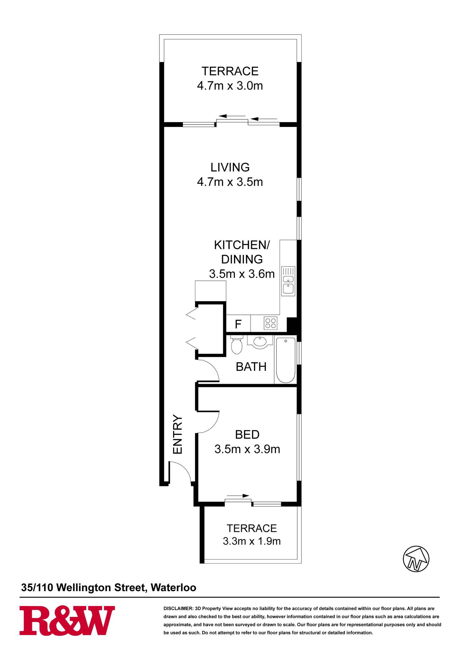 Floorplan of Homely apartment listing, 35/110 Wellington Street, Waterloo NSW 2017