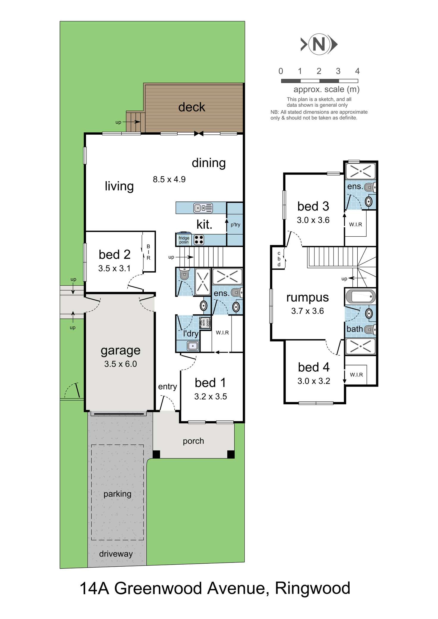 Floorplan of Homely townhouse listing, 14A Greenwood Avenue, Ringwood VIC 3134