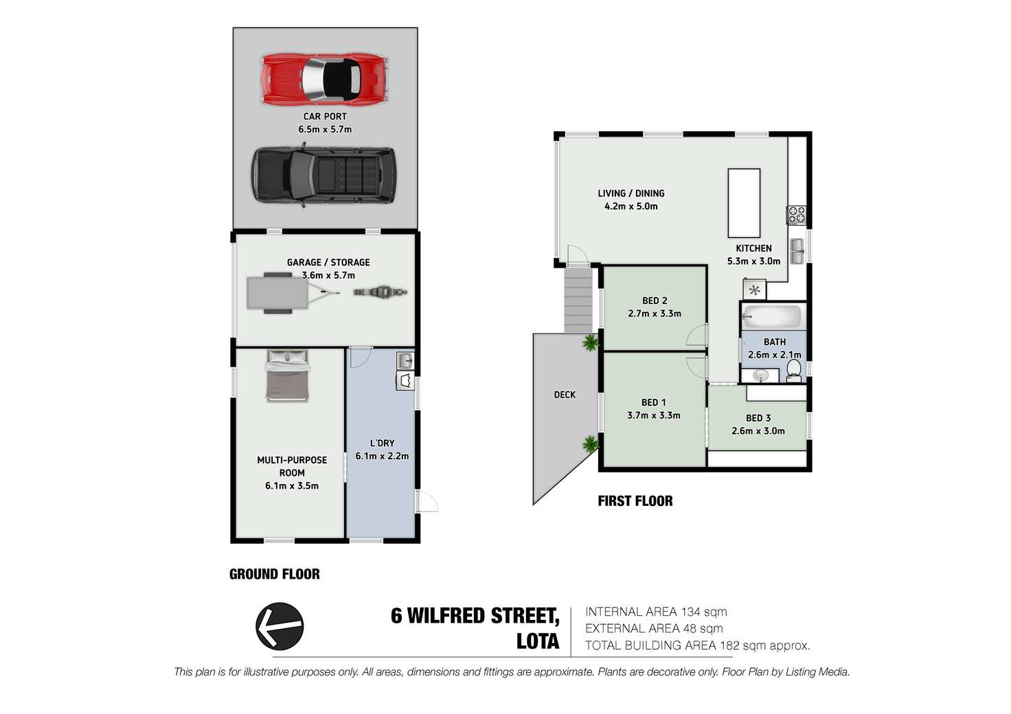 Floorplan of Homely house listing, 6 Wilfred Street, Lota QLD 4179