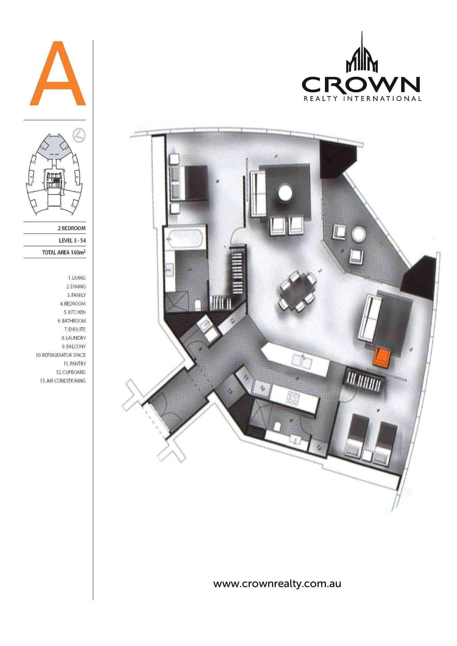 Floorplan of Homely apartment listing, Level 16/1605 'Q1'/9 Hamilton Avenue, Surfers Paradise QLD 4217