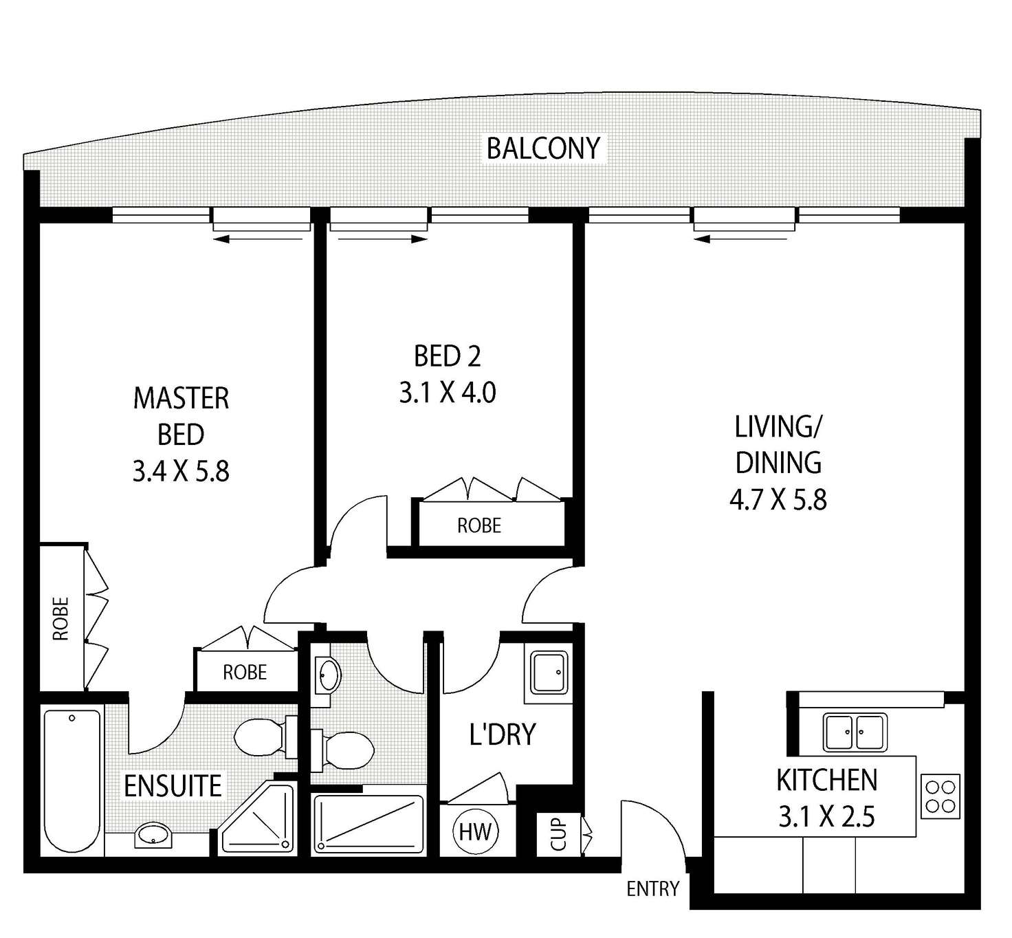 Floorplan of Homely apartment listing, 82/5 Macquarie Street, Sydney NSW 2000