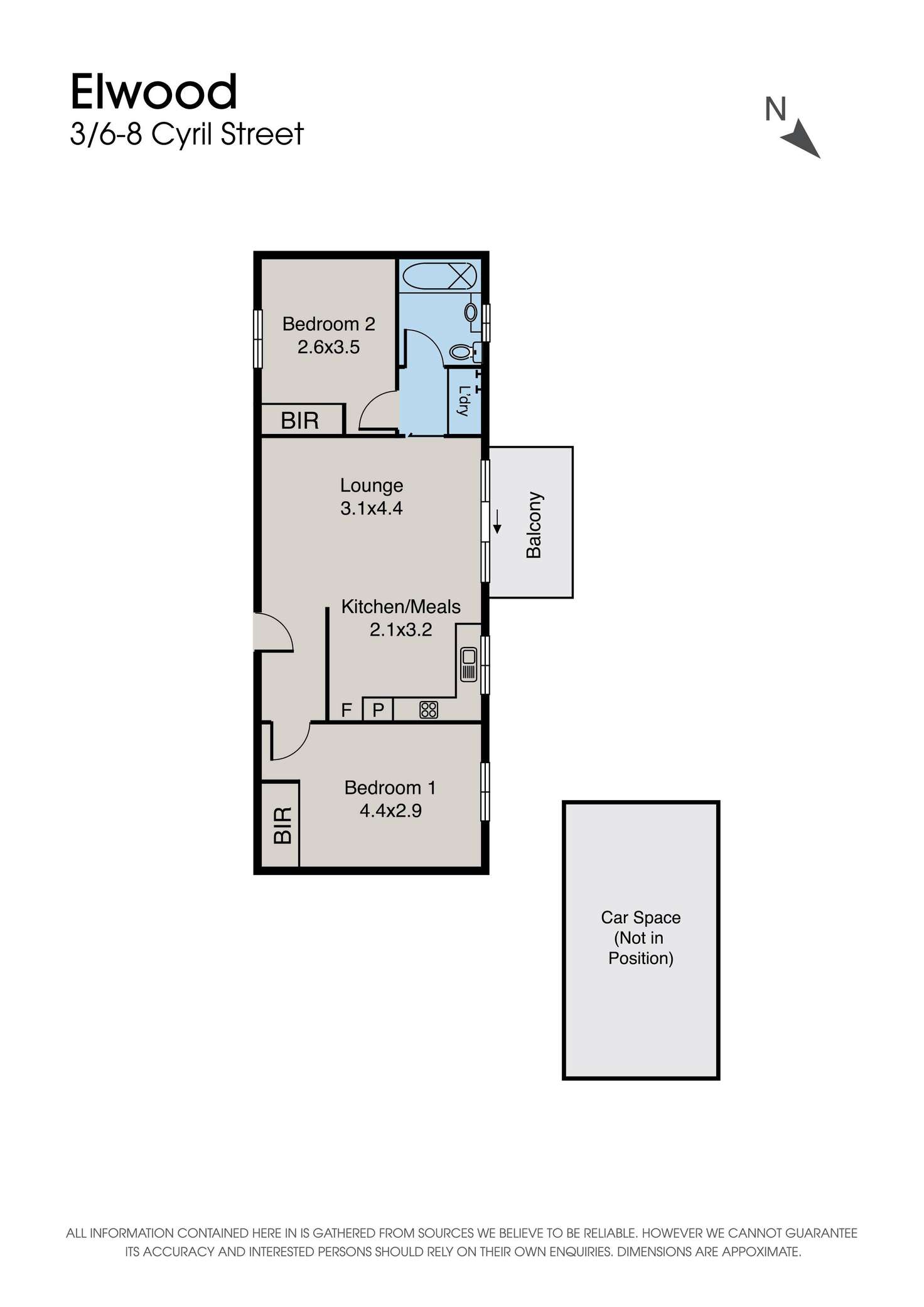 Floorplan of Homely apartment listing, 3/6-8 Cyril Street, Elwood VIC 3184