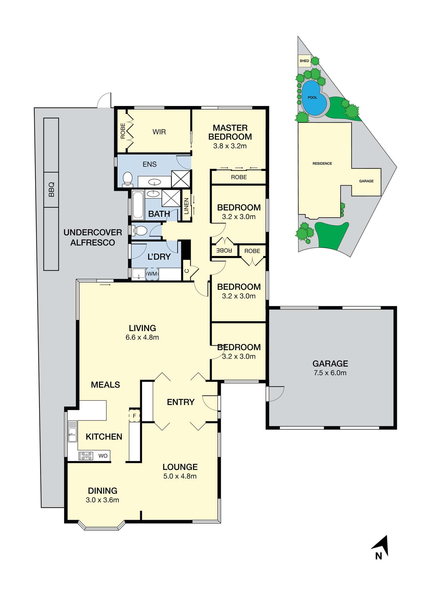 Floorplan of Homely house listing, 6 Mariner Court, Taylors Lakes VIC 3038