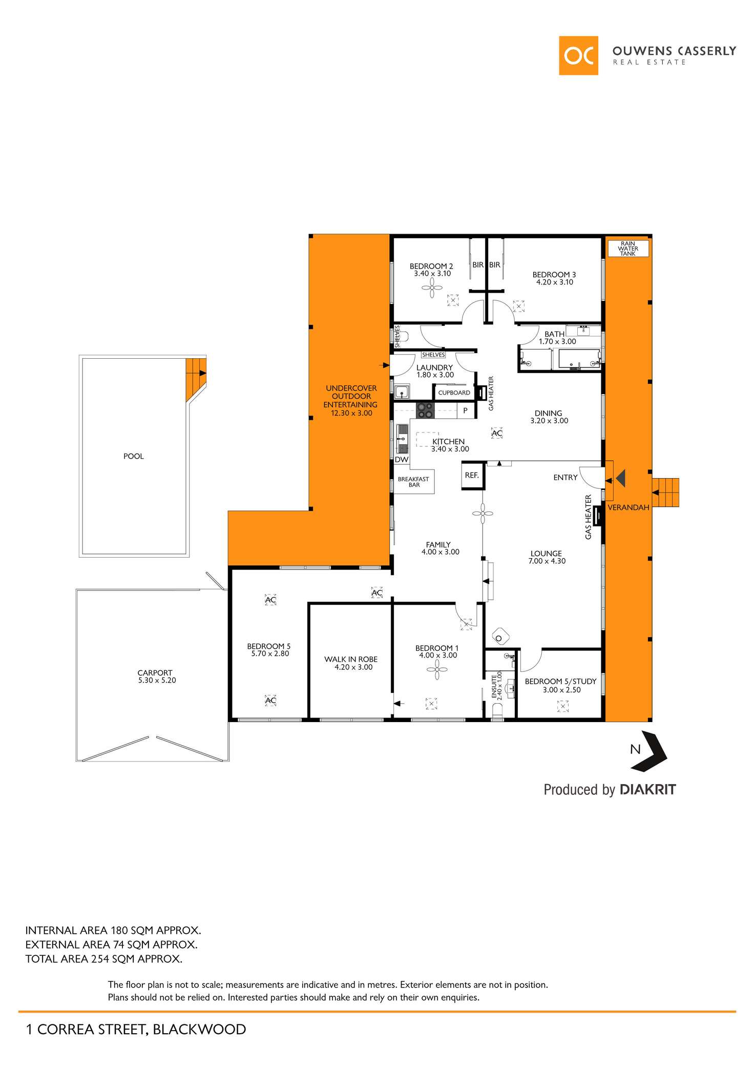 Floorplan of Homely house listing, 1 Correa Street, Blackwood SA 5051