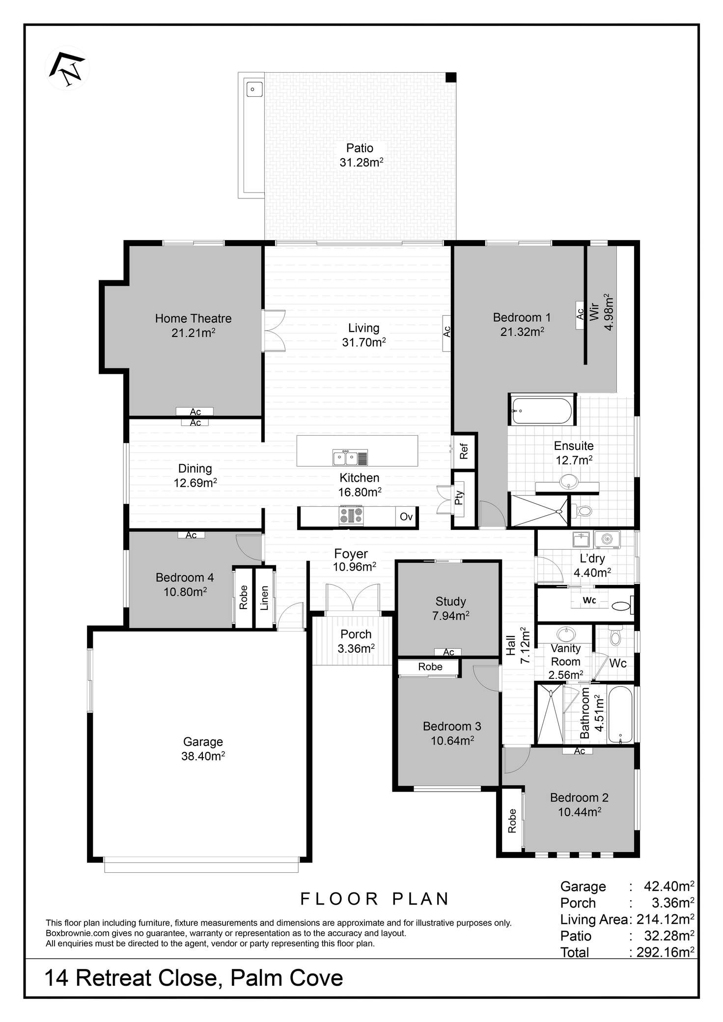 Floorplan of Homely house listing, 14 Retreat Close, Palm Cove QLD 4879