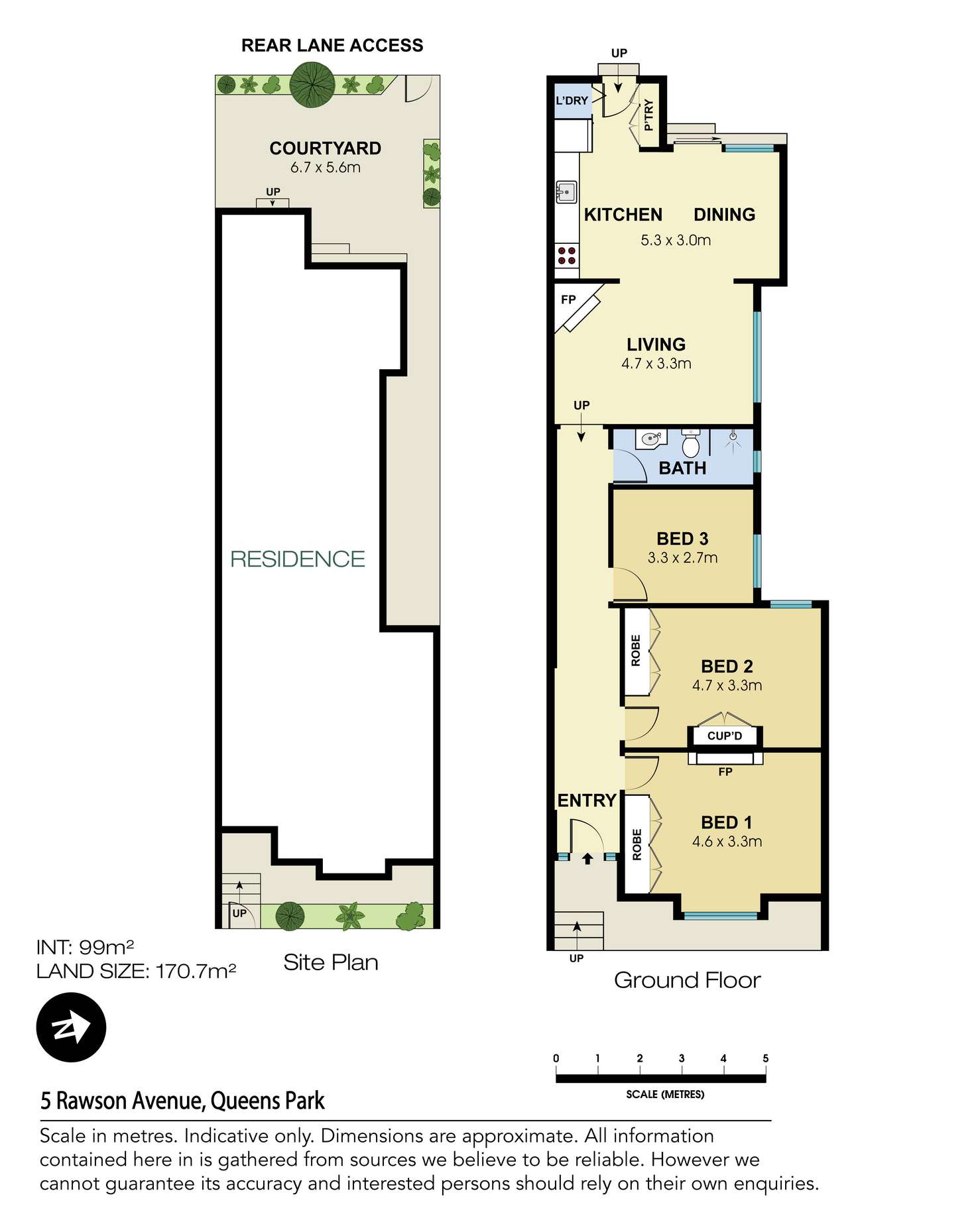 Floorplan of Homely house listing, 5 Rawson Avenue, Queens Park NSW 2022