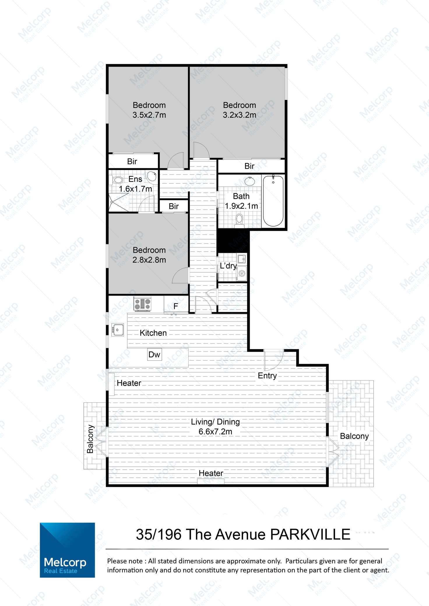 Floorplan of Homely apartment listing, 35/196 The Avenue, Parkville VIC 3052