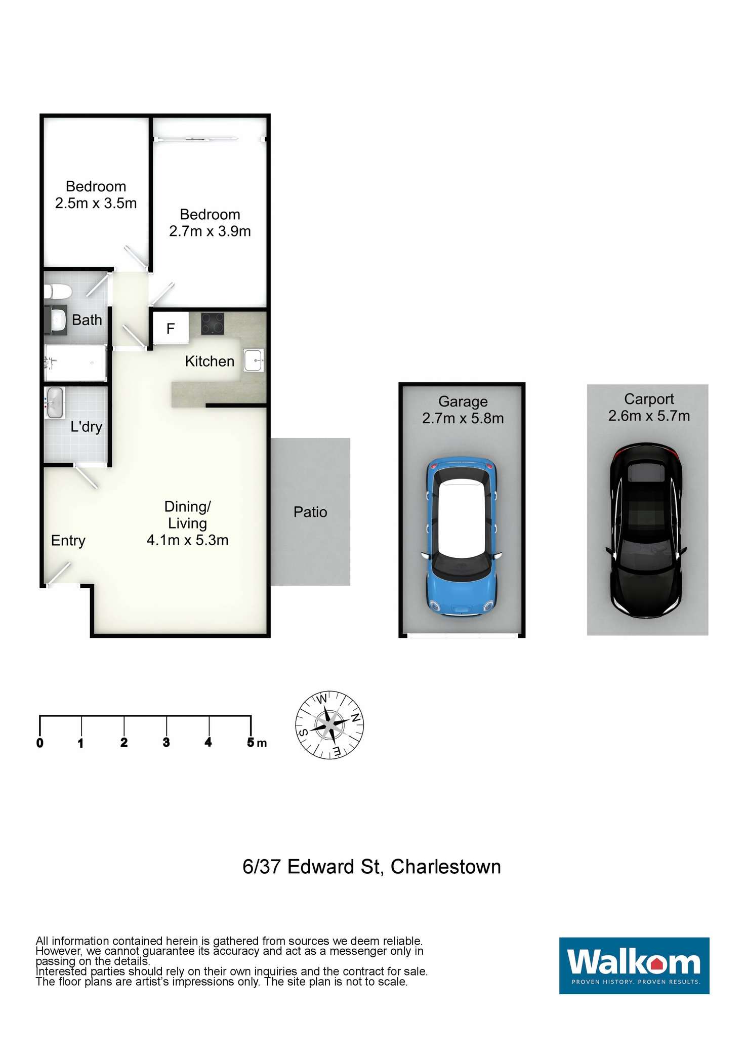 Floorplan of Homely unit listing, 6/37 Edward Street, Charlestown NSW 2290