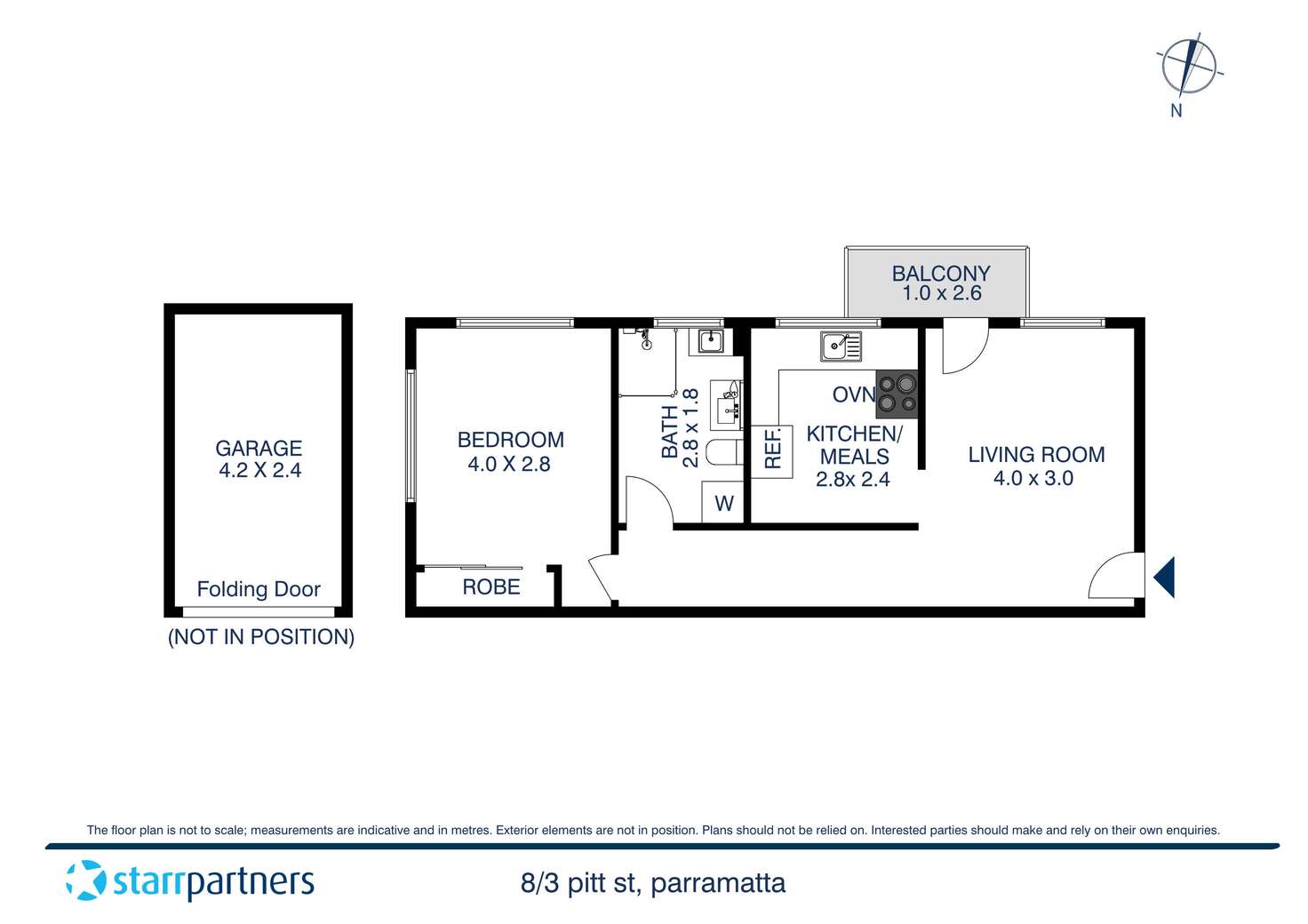 Floorplan of Homely apartment listing, 8/3 Pitt Street, Parramatta NSW 2150