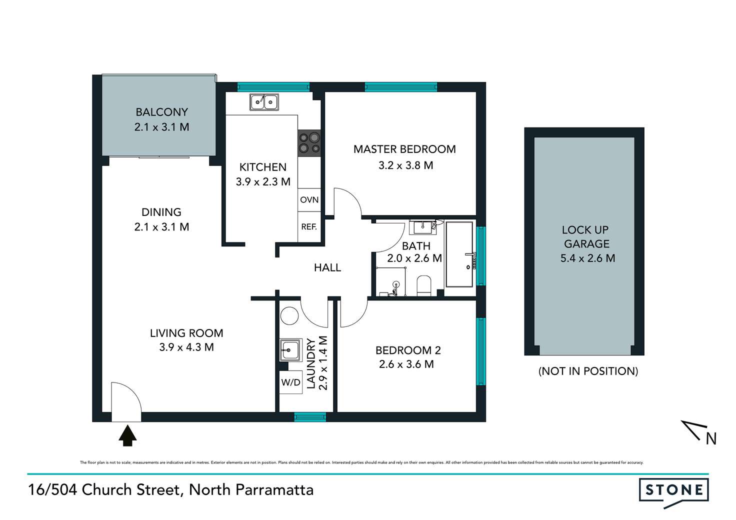 Floorplan of Homely apartment listing, 16/1 Castle Street, North Parramatta NSW 2151