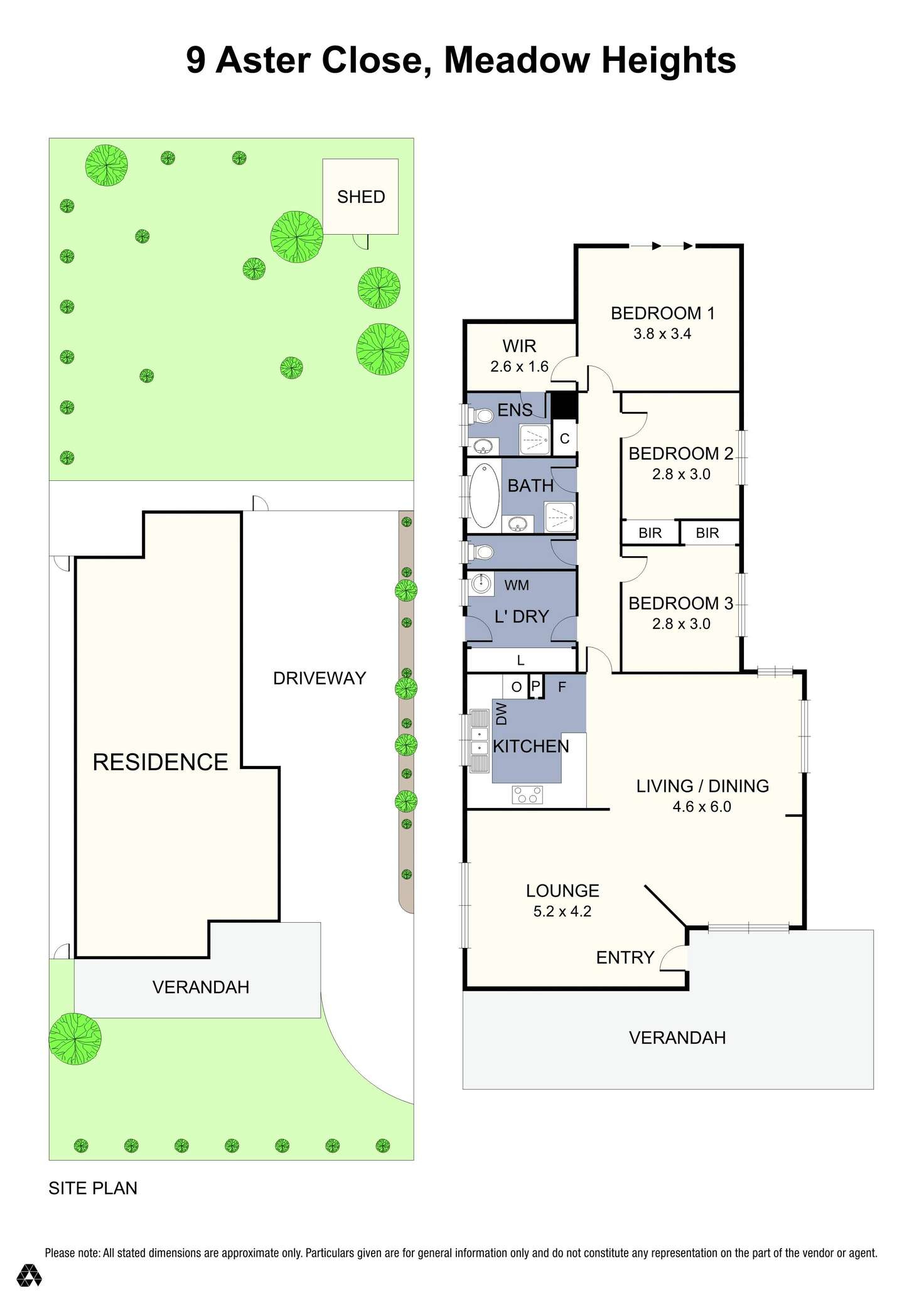 Floorplan of Homely house listing, 9 Aster Close, Meadow Heights VIC 3048