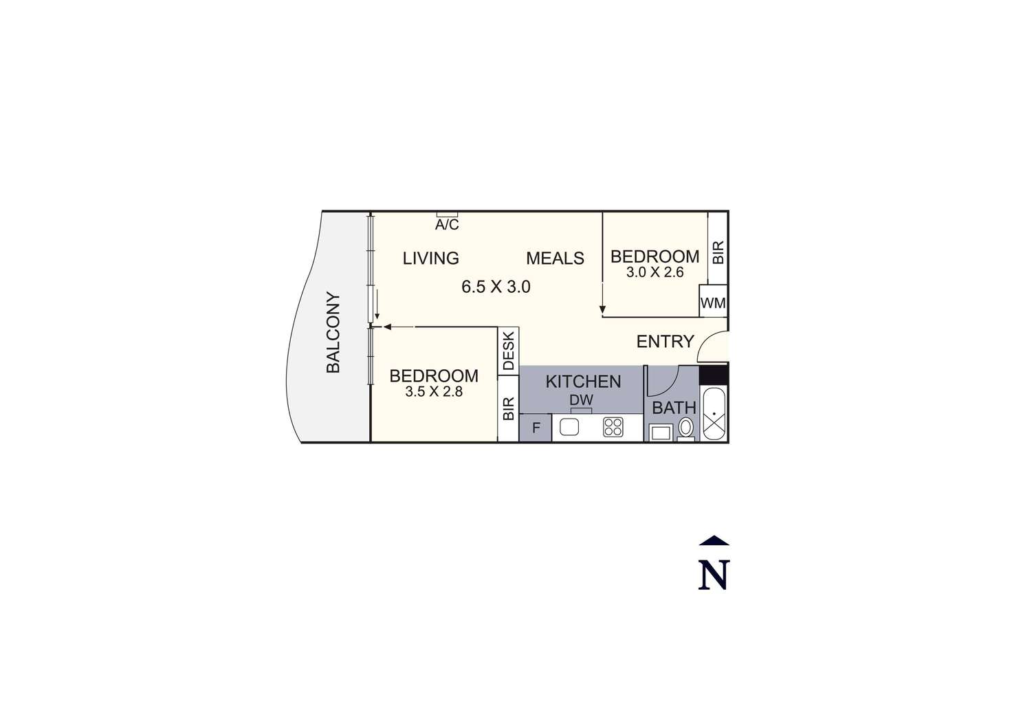 Floorplan of Homely apartment listing, 726/38 Mount Alexander Road, Travancore VIC 3032